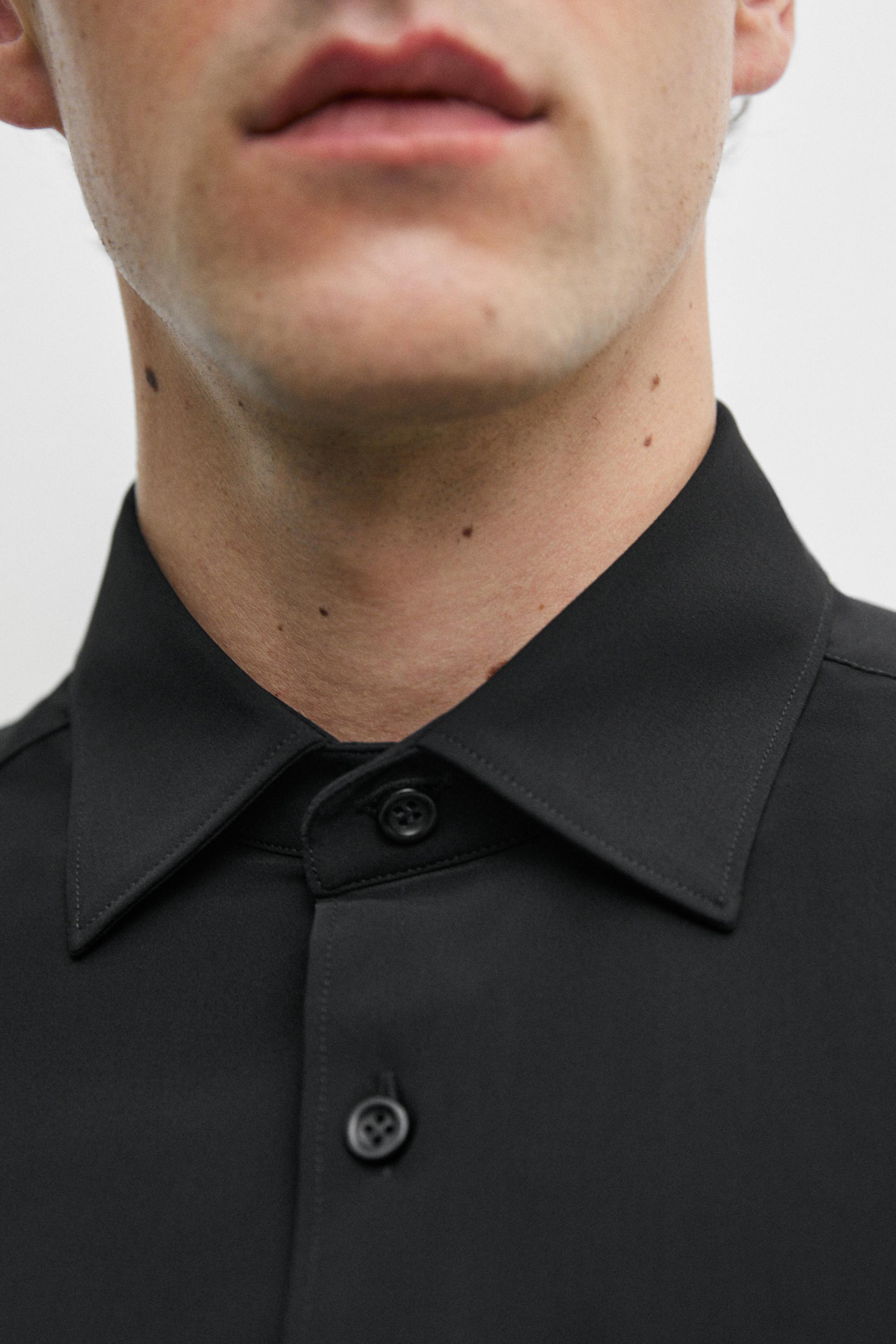 Slim fit stretch shirt — BLACK