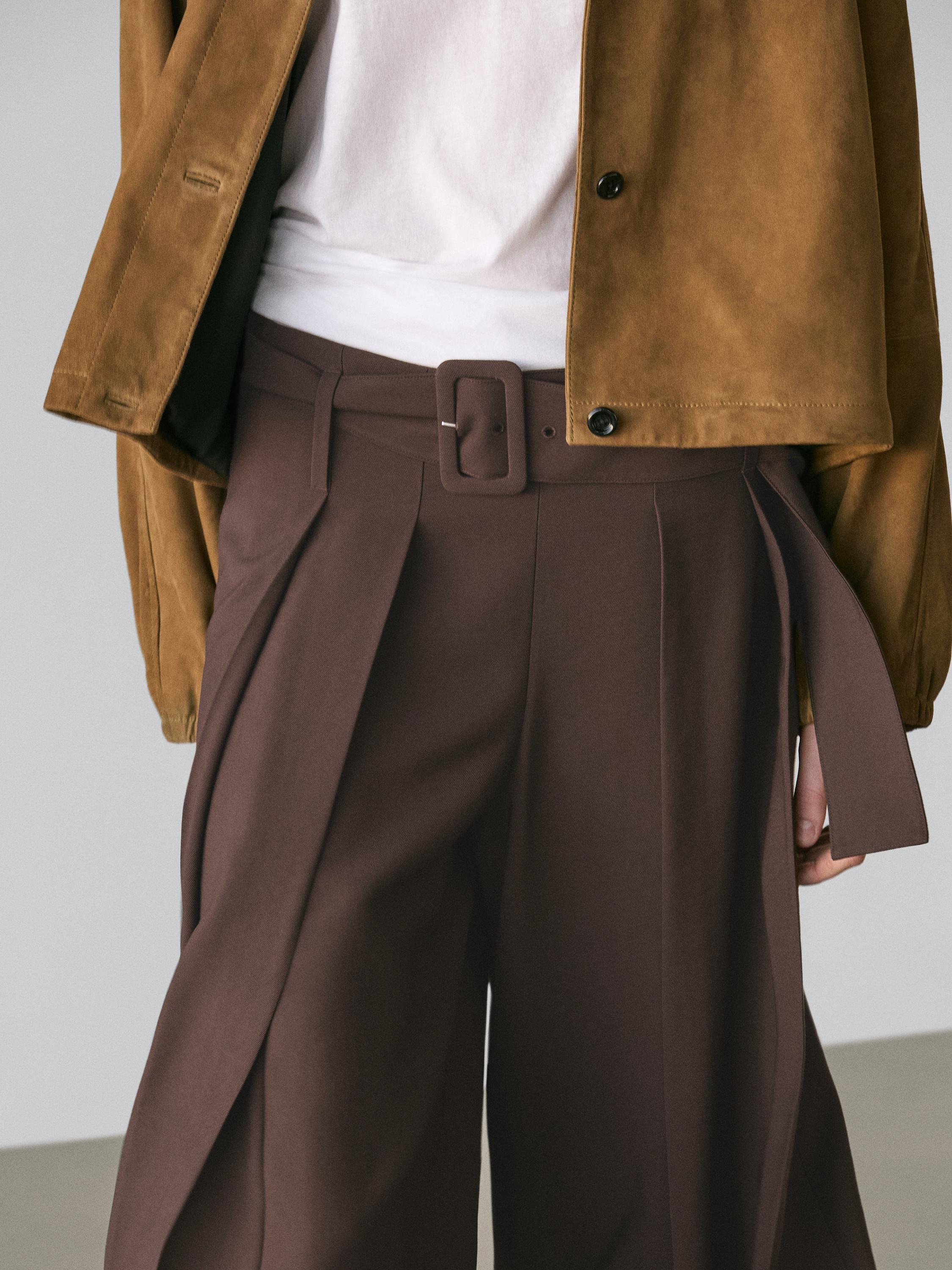 Short suede leather bomber jacket — Washed