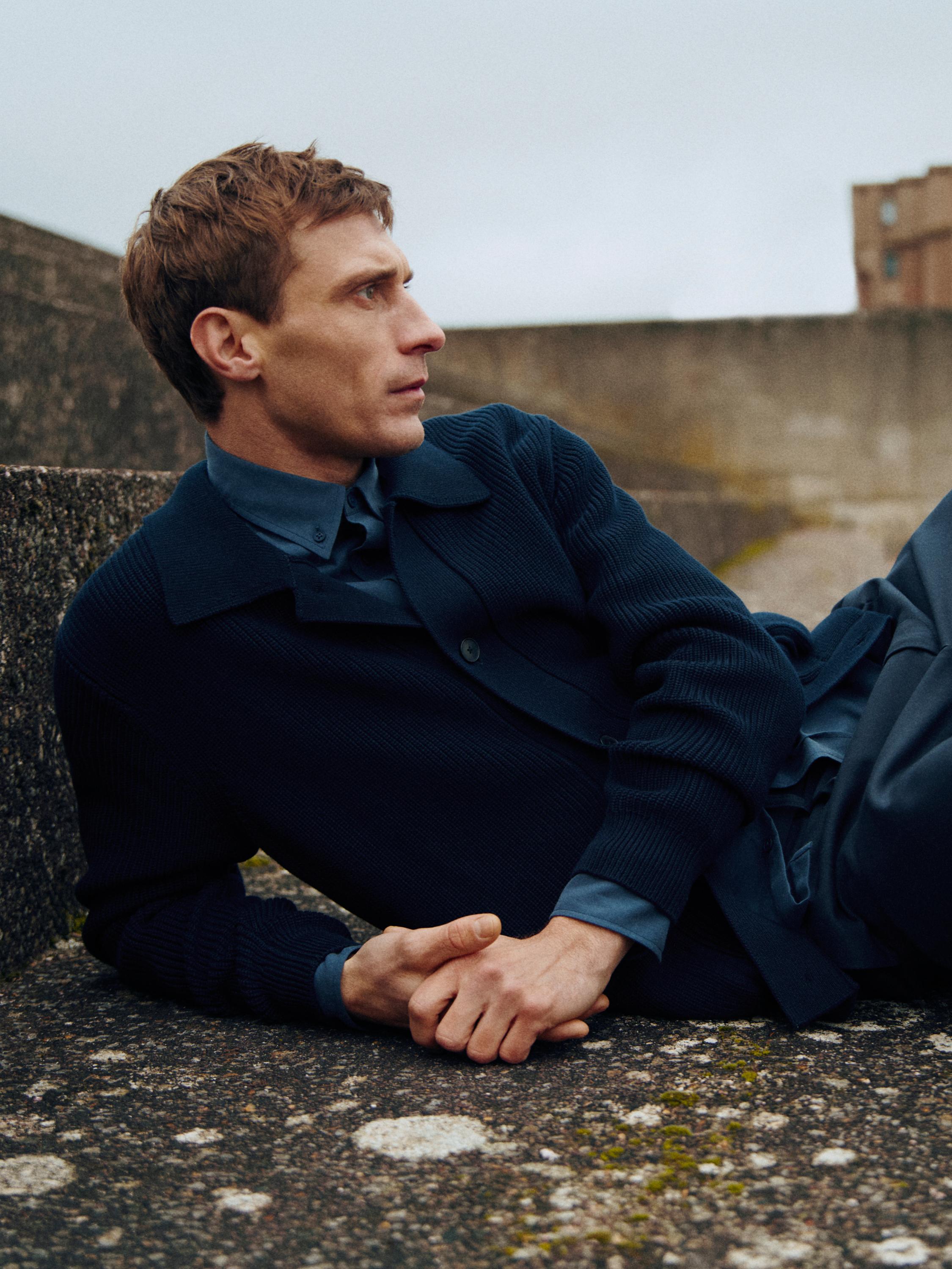 포켓 디테일 코튼 니트 가디건