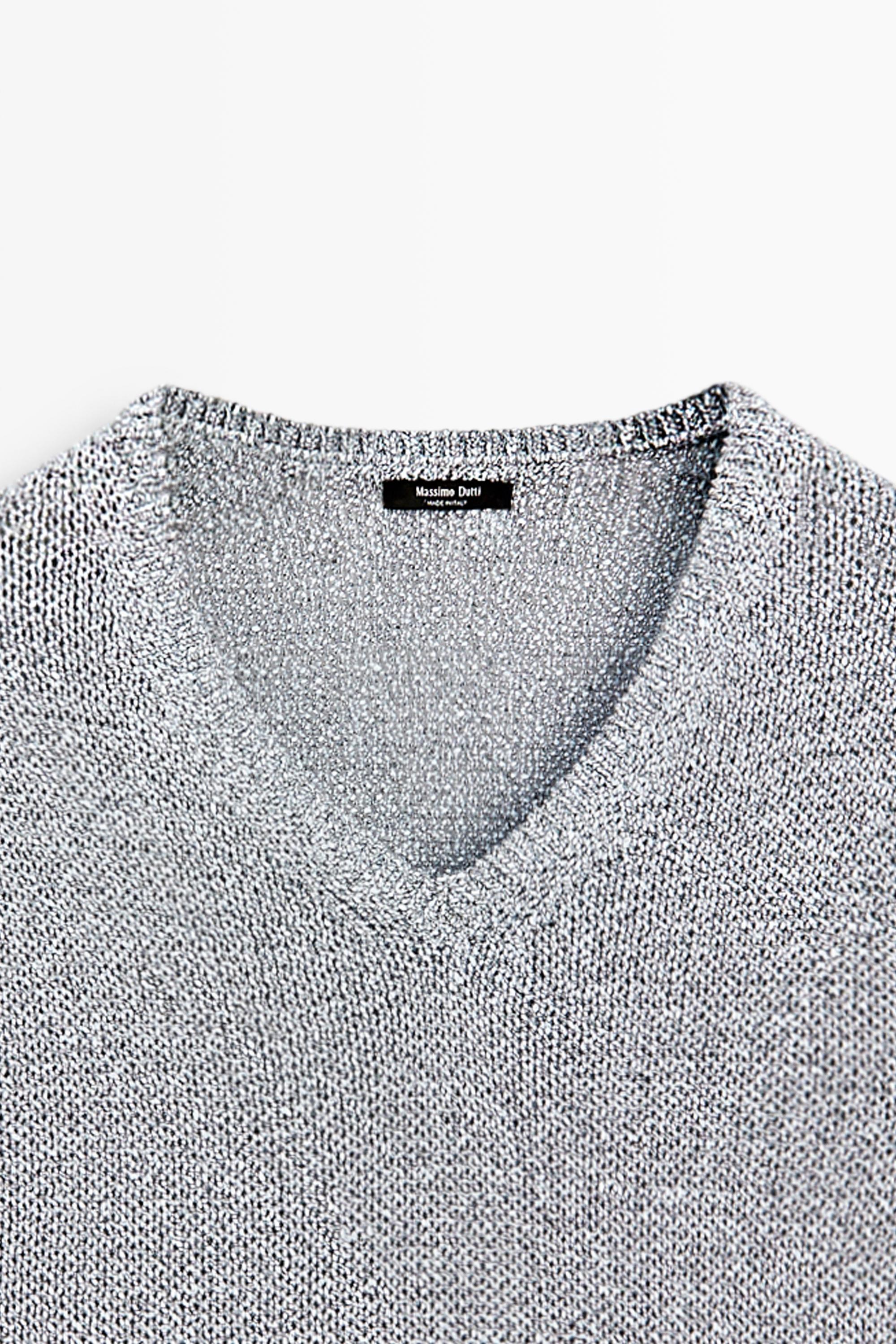 Short sleeve knit top — BLUISH