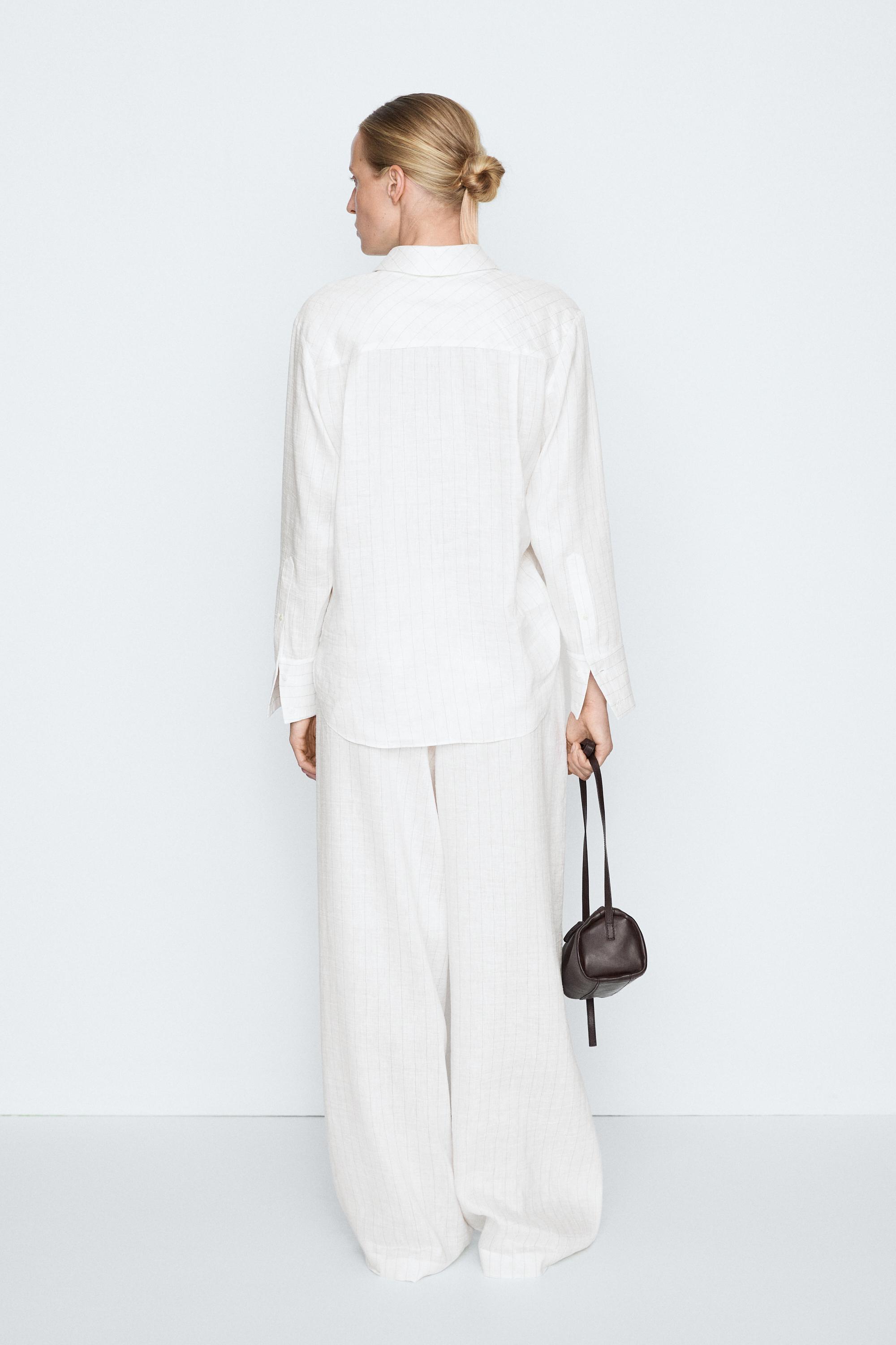 Striped flowing shirt - STUDIO — CREAM
