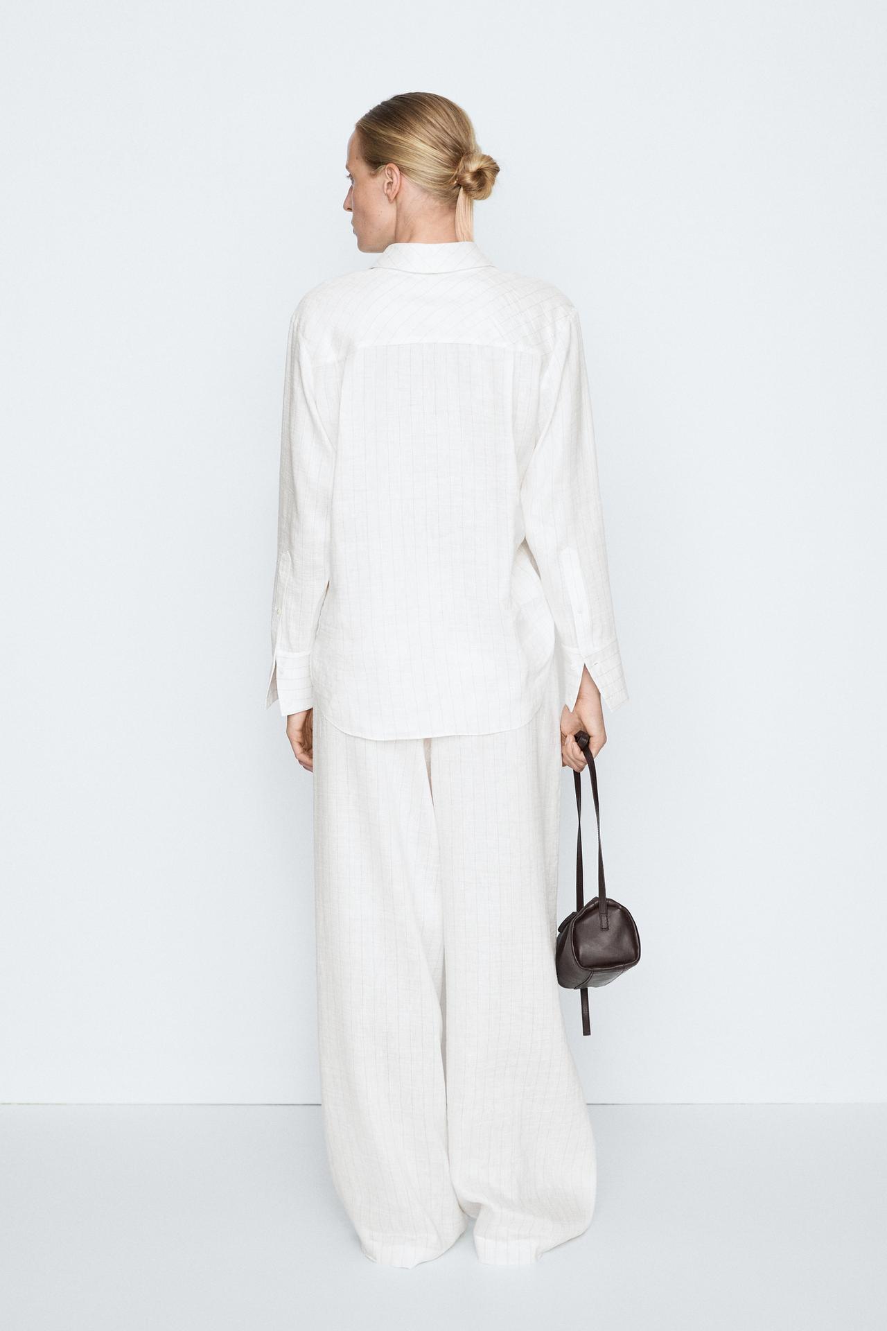 Striped flowing shirt - STUDIO — CREAM