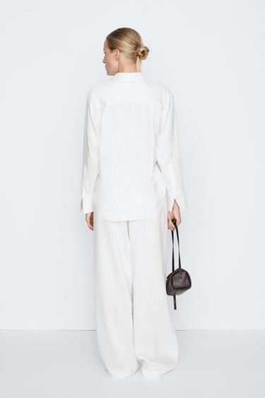 Striped flowing shirt - STUDIO — CREAM 5
