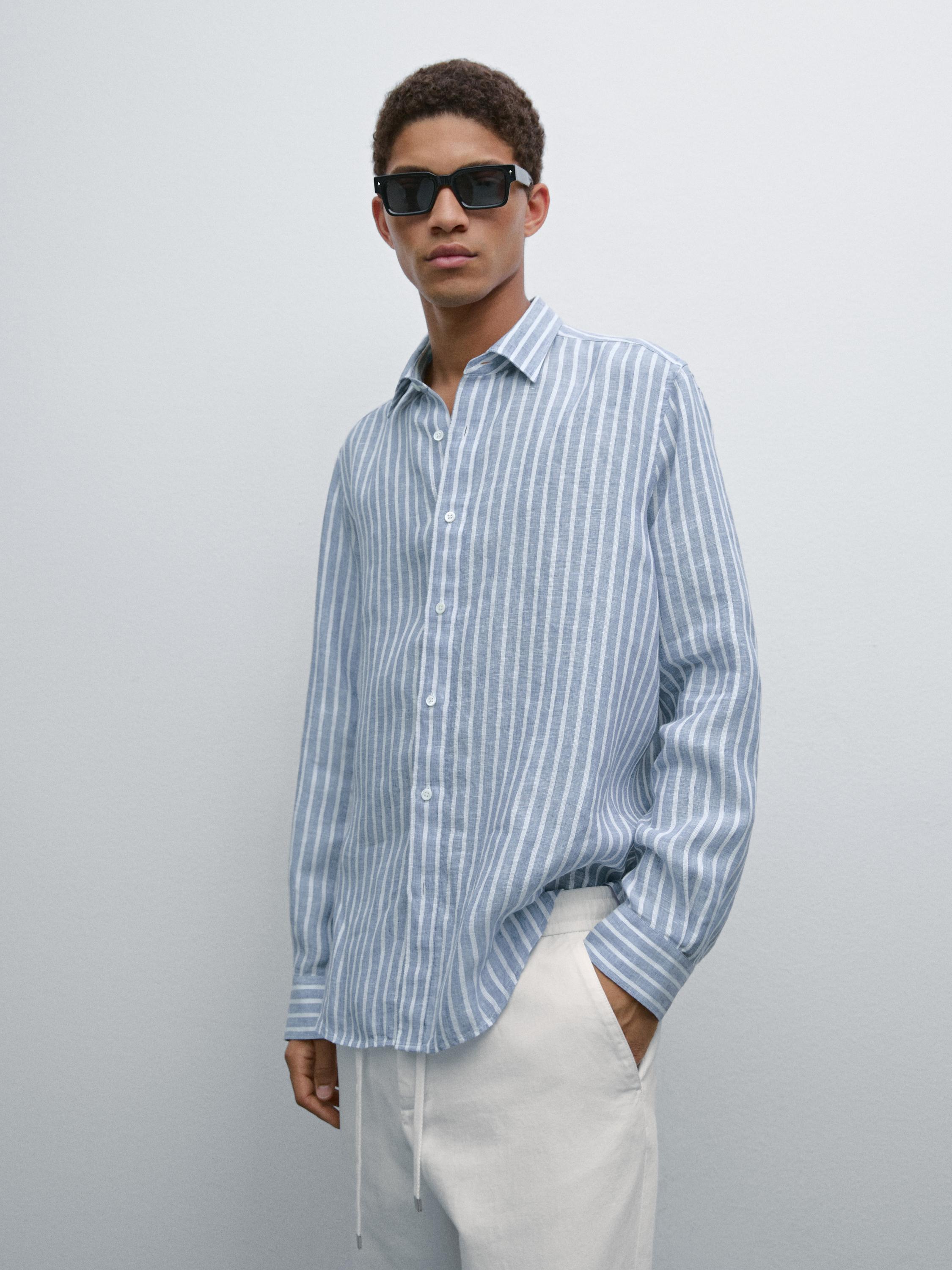 Camicia a righe regular fit