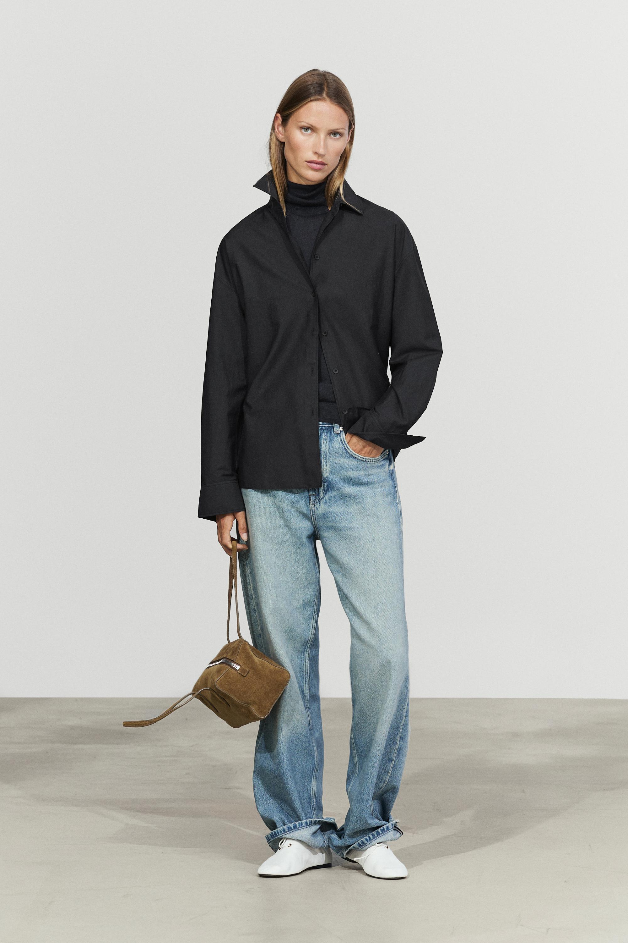 Flowing cotton-silk shirt