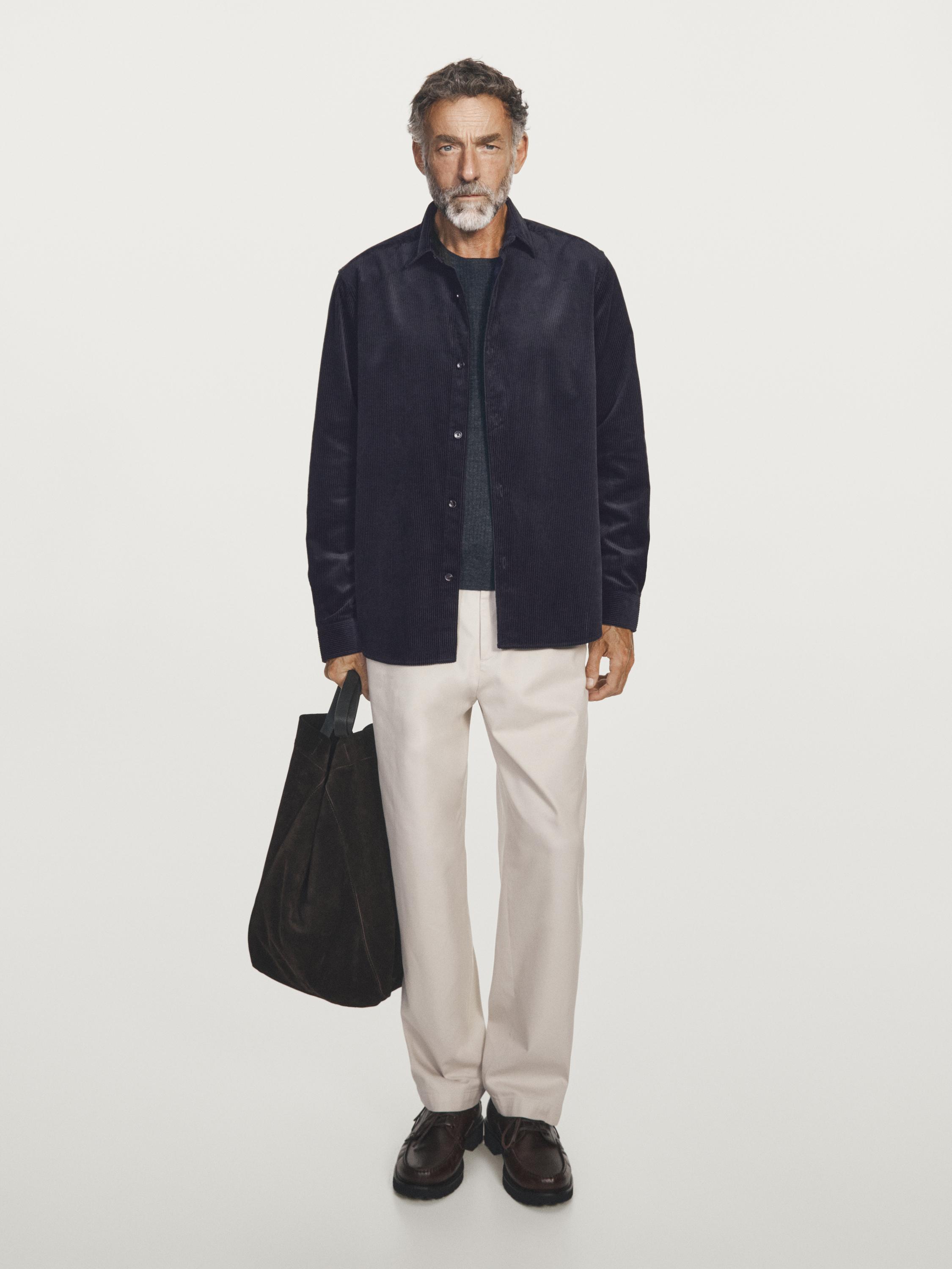 Kemeja luar korduroi regular fit