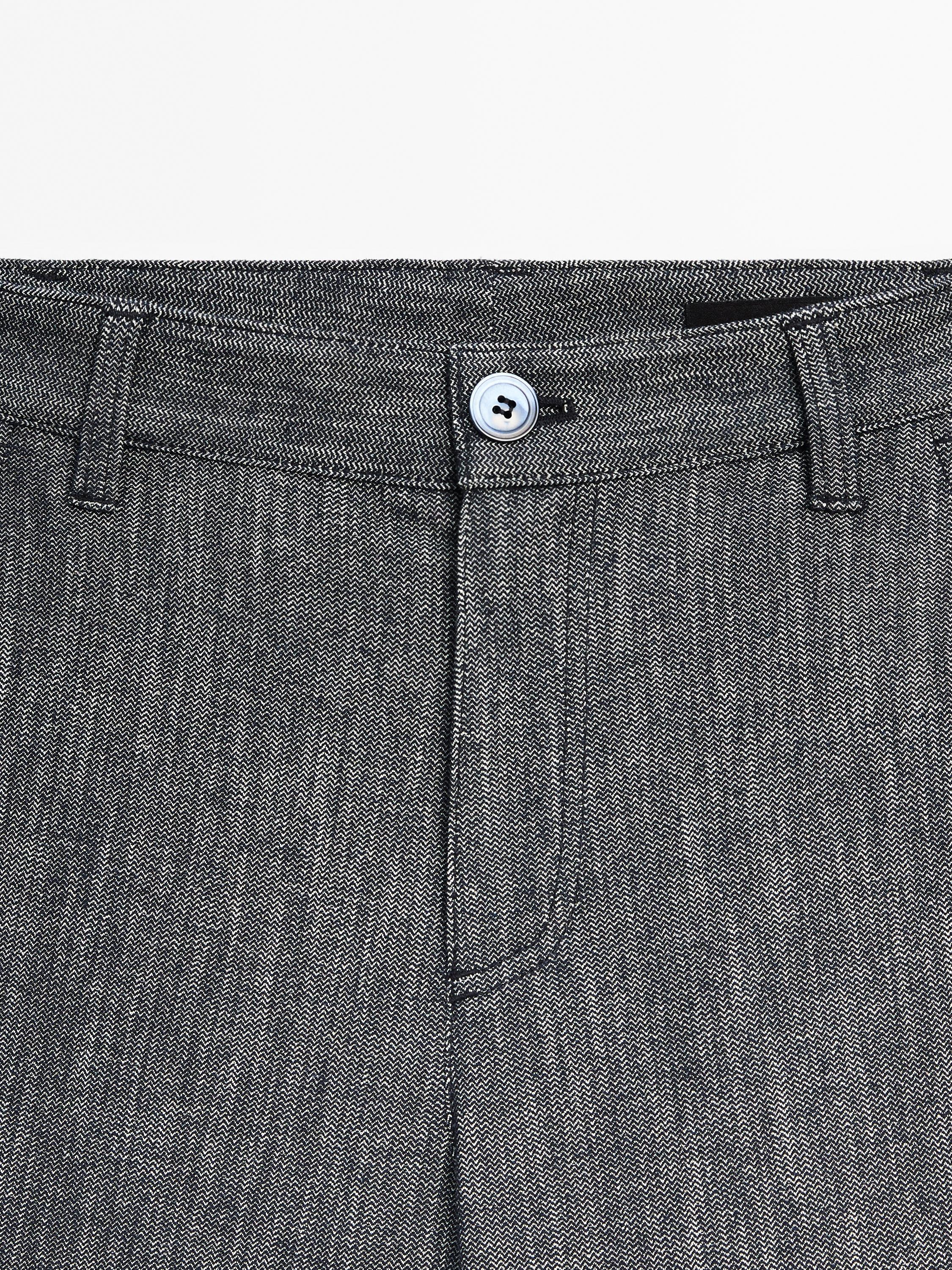 Mid-rise wide-leg trousers
