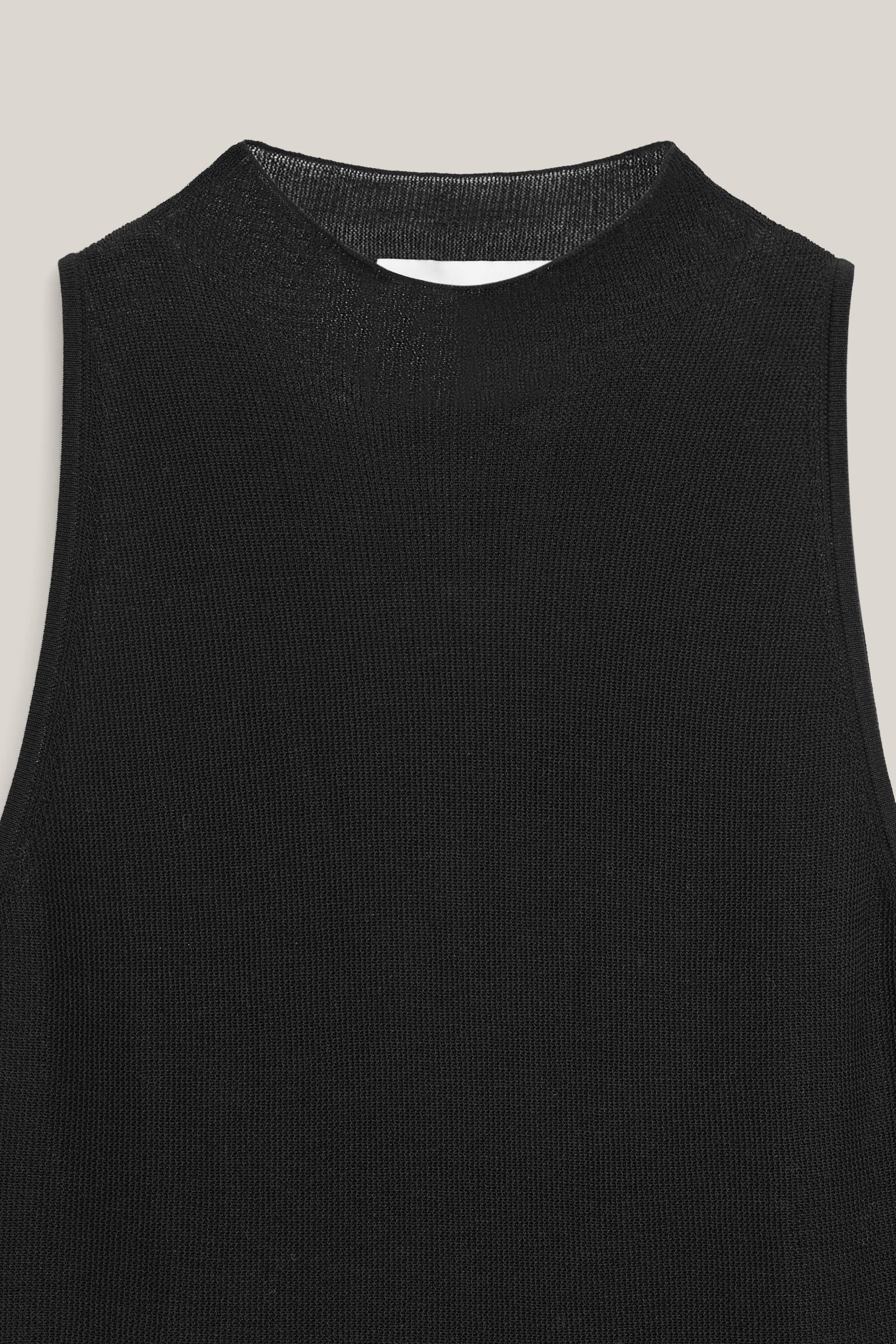 Semi-sheer halter top - LIMITED EDITION — BLACK
