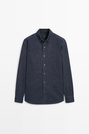 100% Cotton Regular Fit Denim Shirt — BLUE 2
