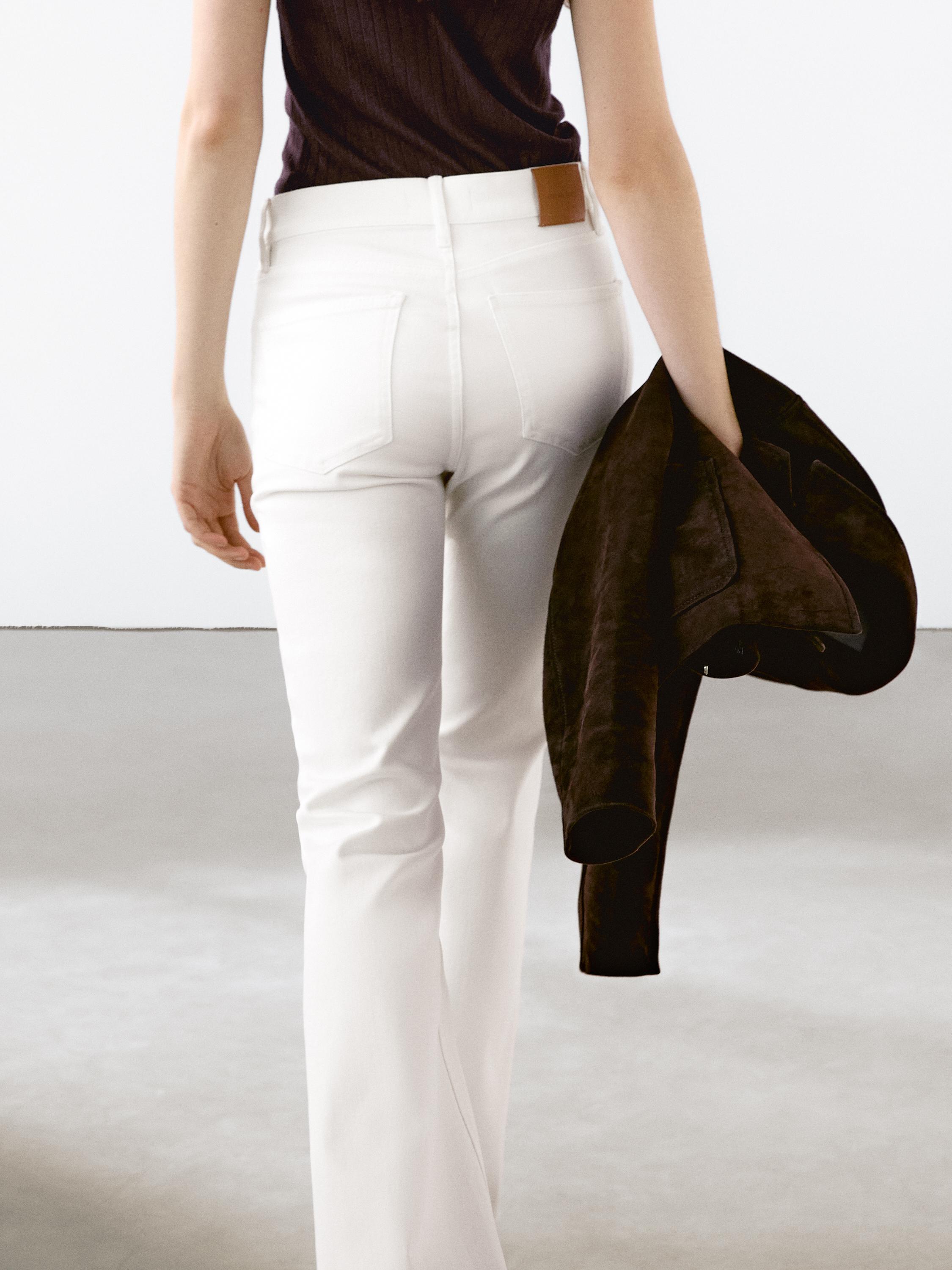 High-waist skinny flared jeans
