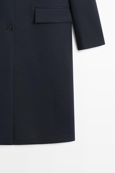 Wool blend coat — NAVY BLUE 7