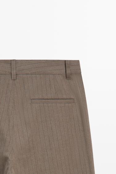 Pinstripe wide-leg pants — MOLE BROWN 9