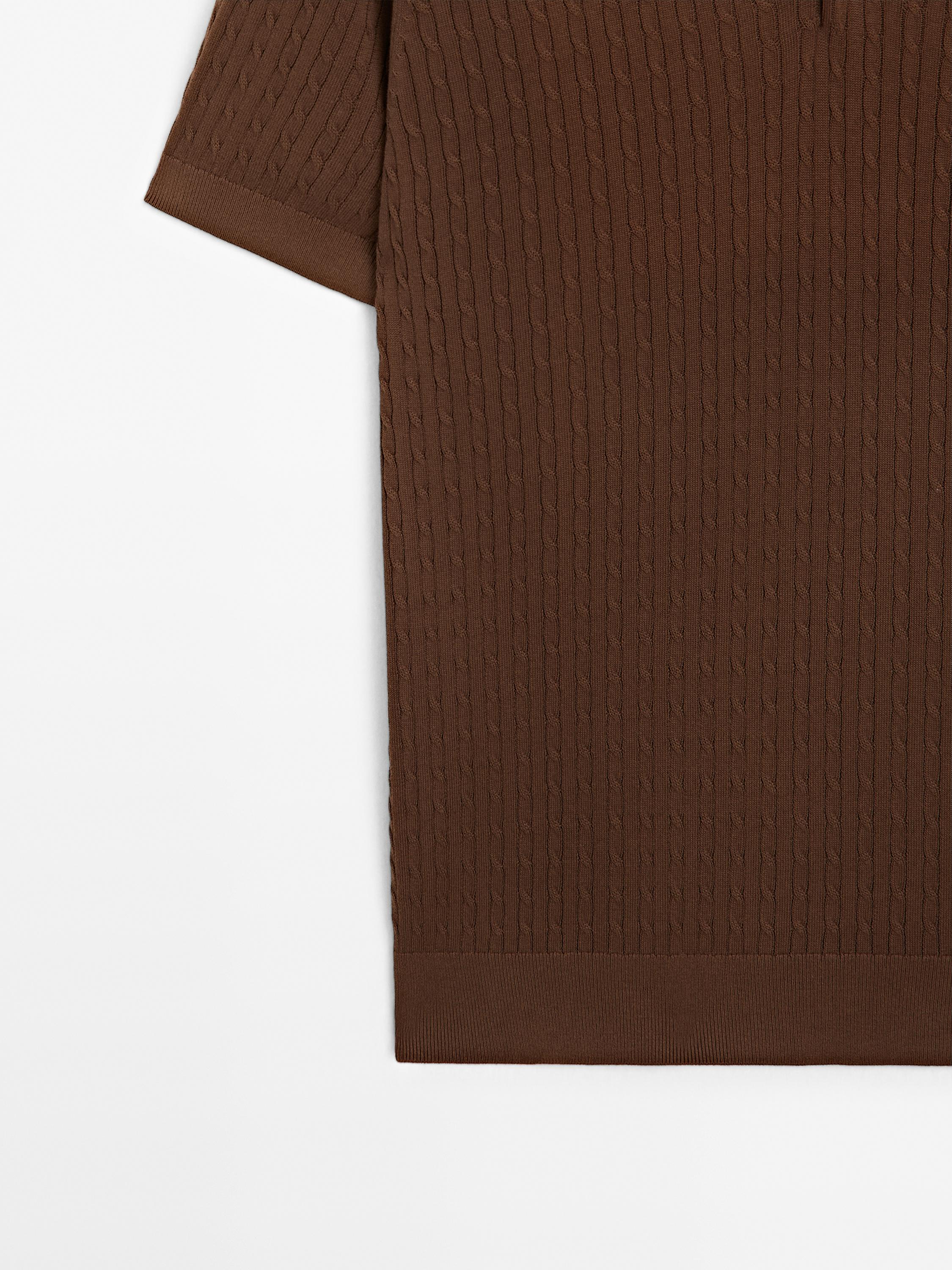 Jersey polo punto trenzado 100% algodón