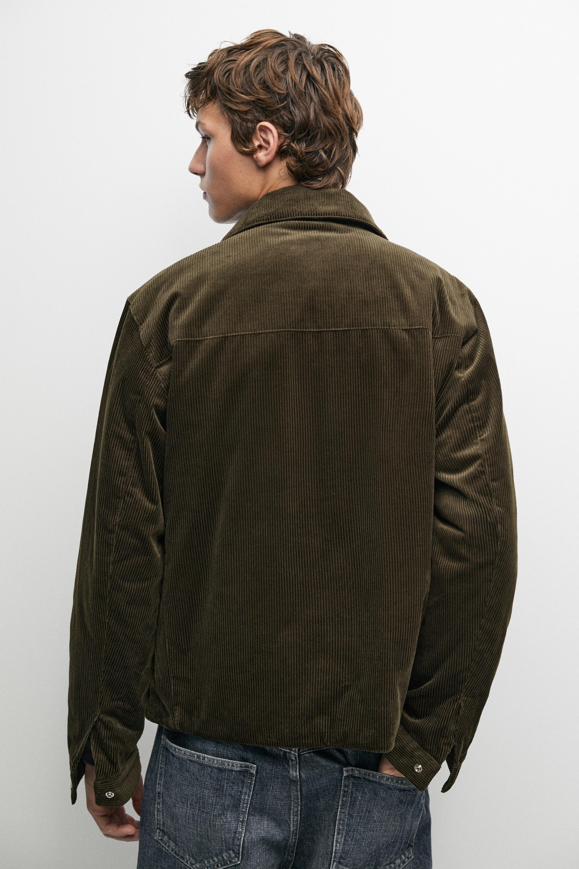 Corduroy jacket with placket detail - thumbnail 5
