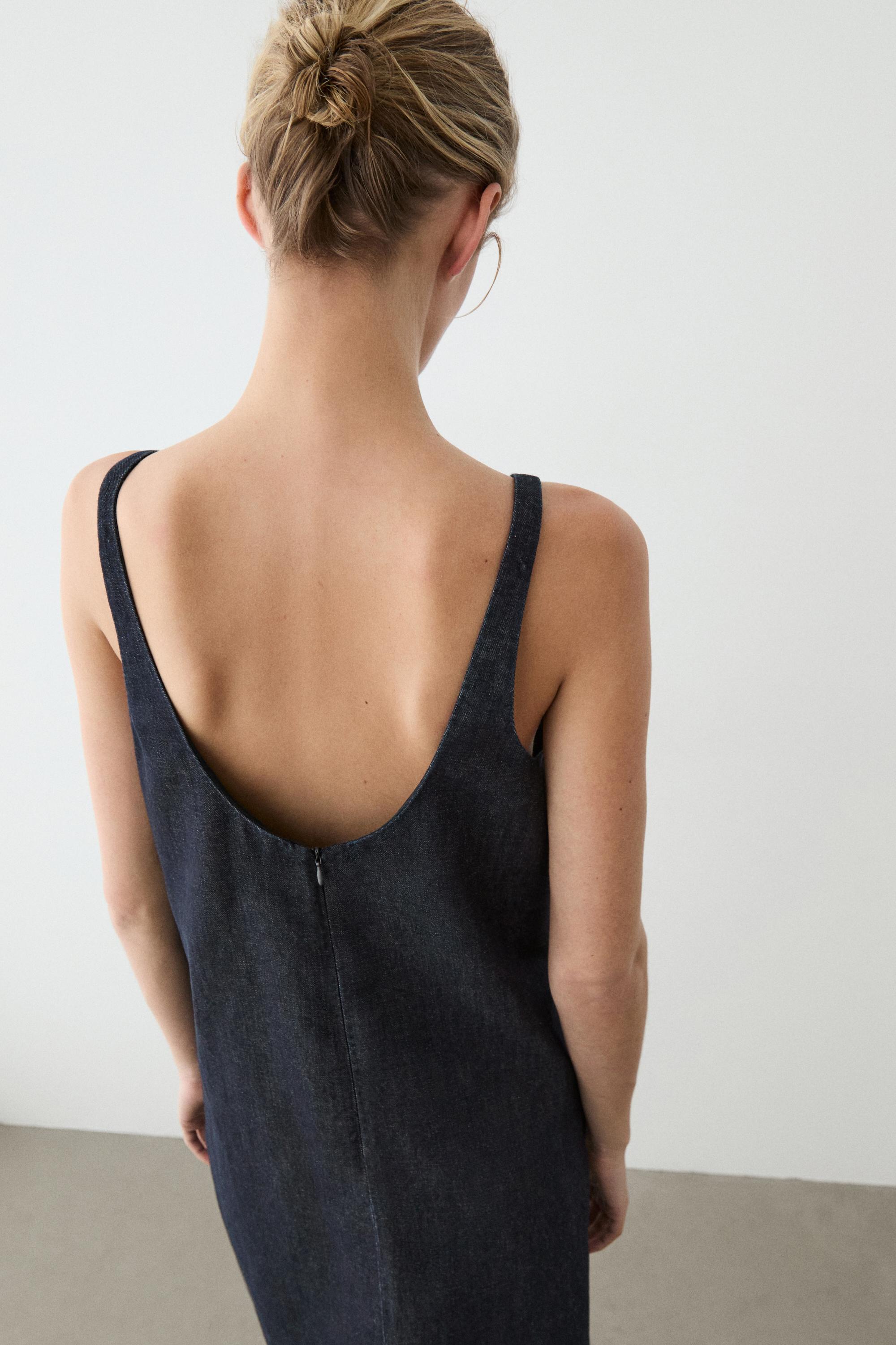Denim mini dress  Dark Blue  Dress | Massimo Dutti