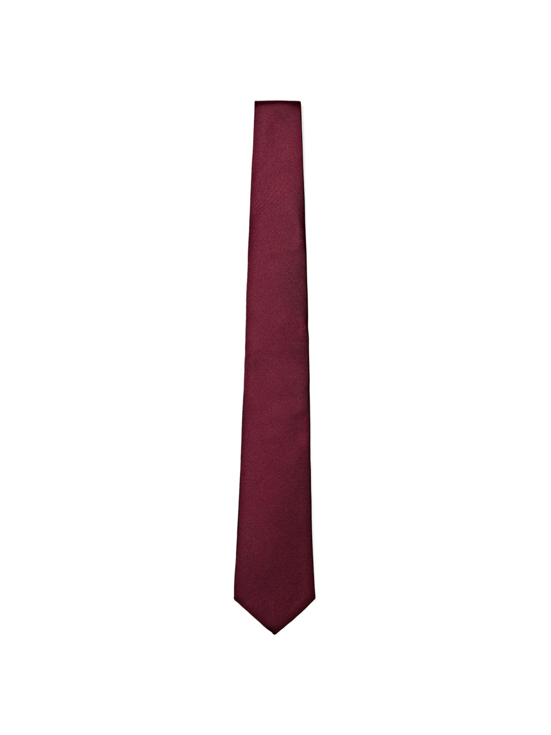 100% silk textured tie — MAROON