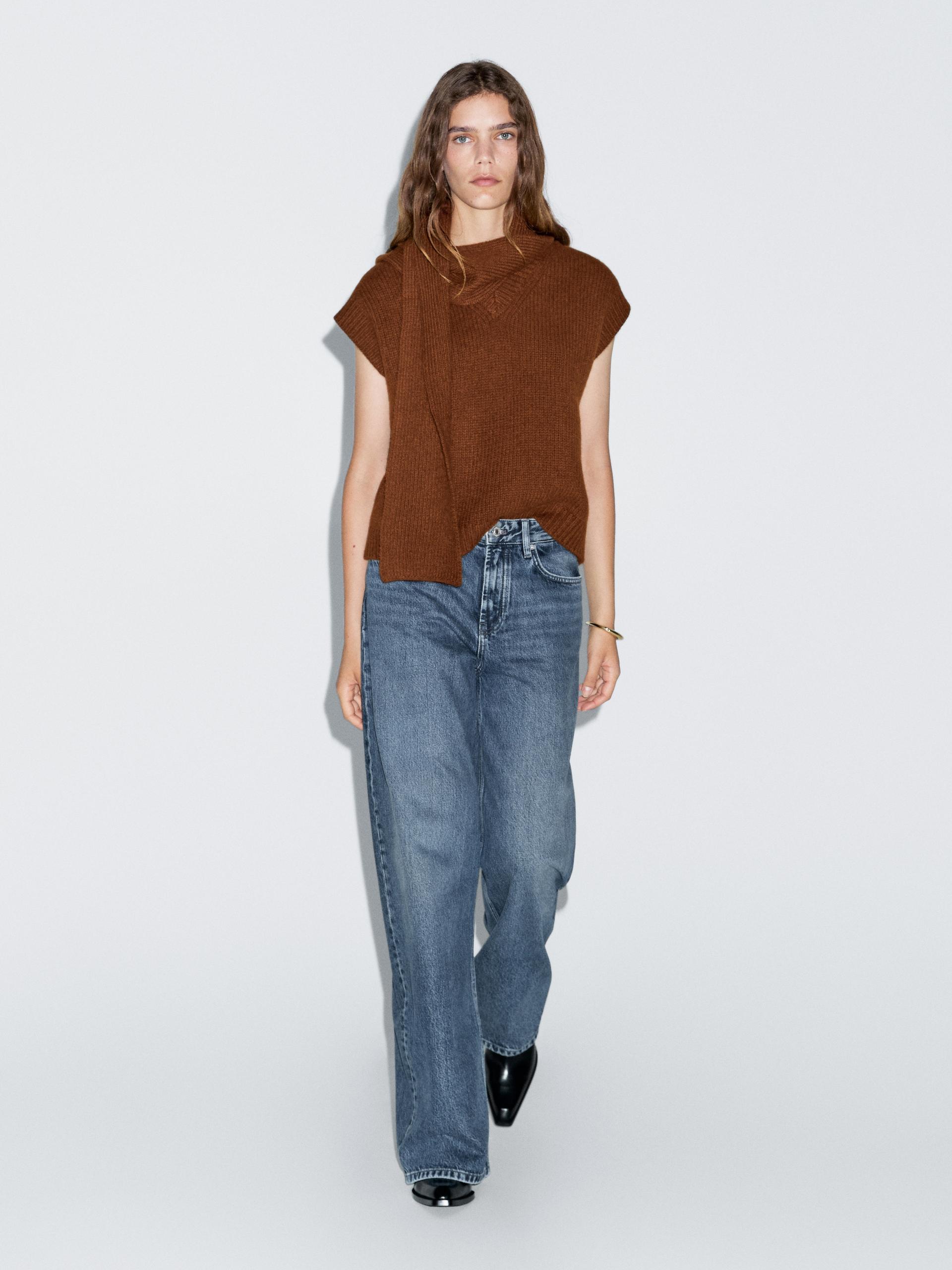 Jeans Barrel Fit A Vita Alta - Azzurro Medio - 42 (It 46) - Massimo Dutti - Femminile