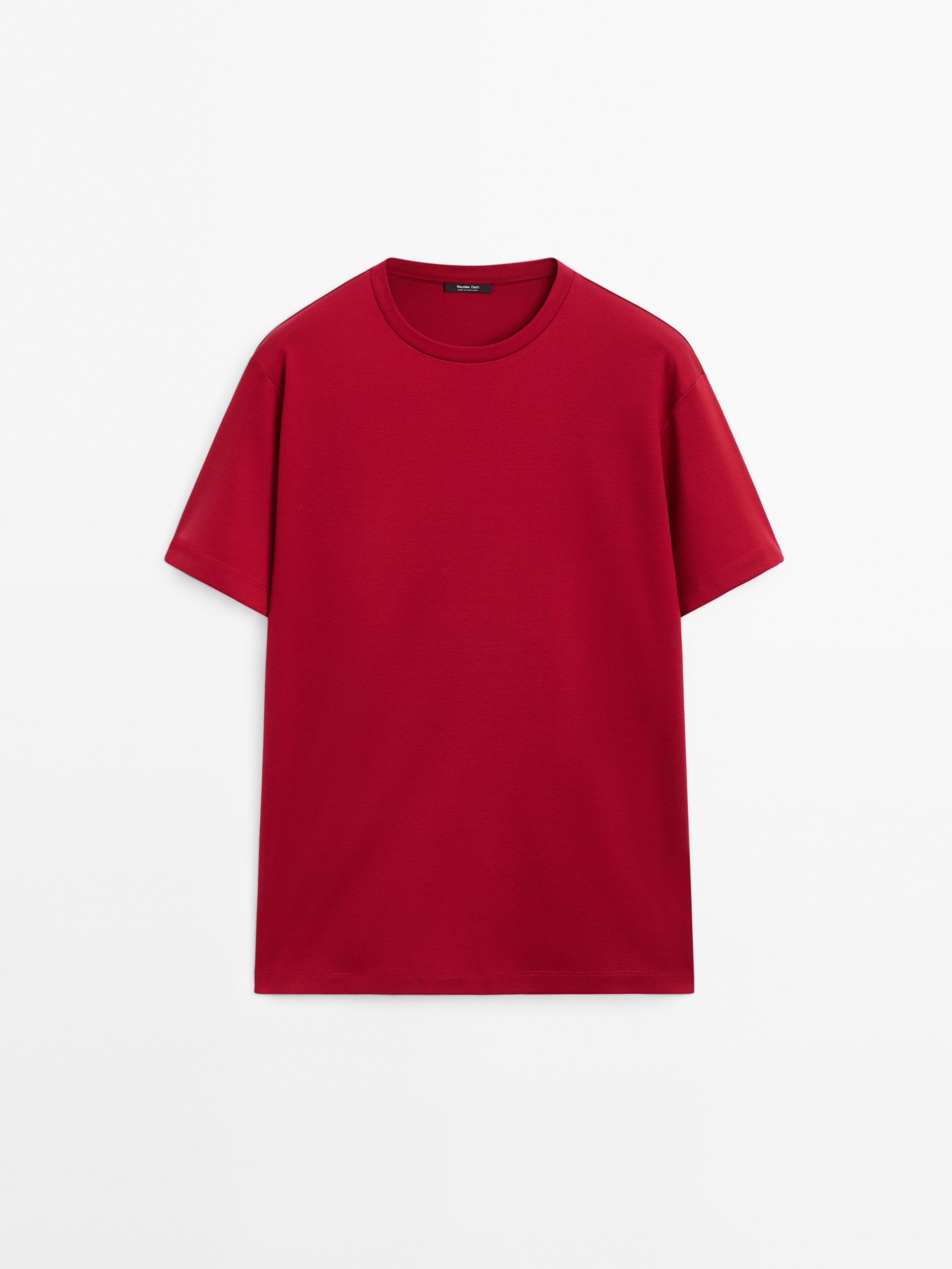 T-shirt rib detail 100% mercerised cotton