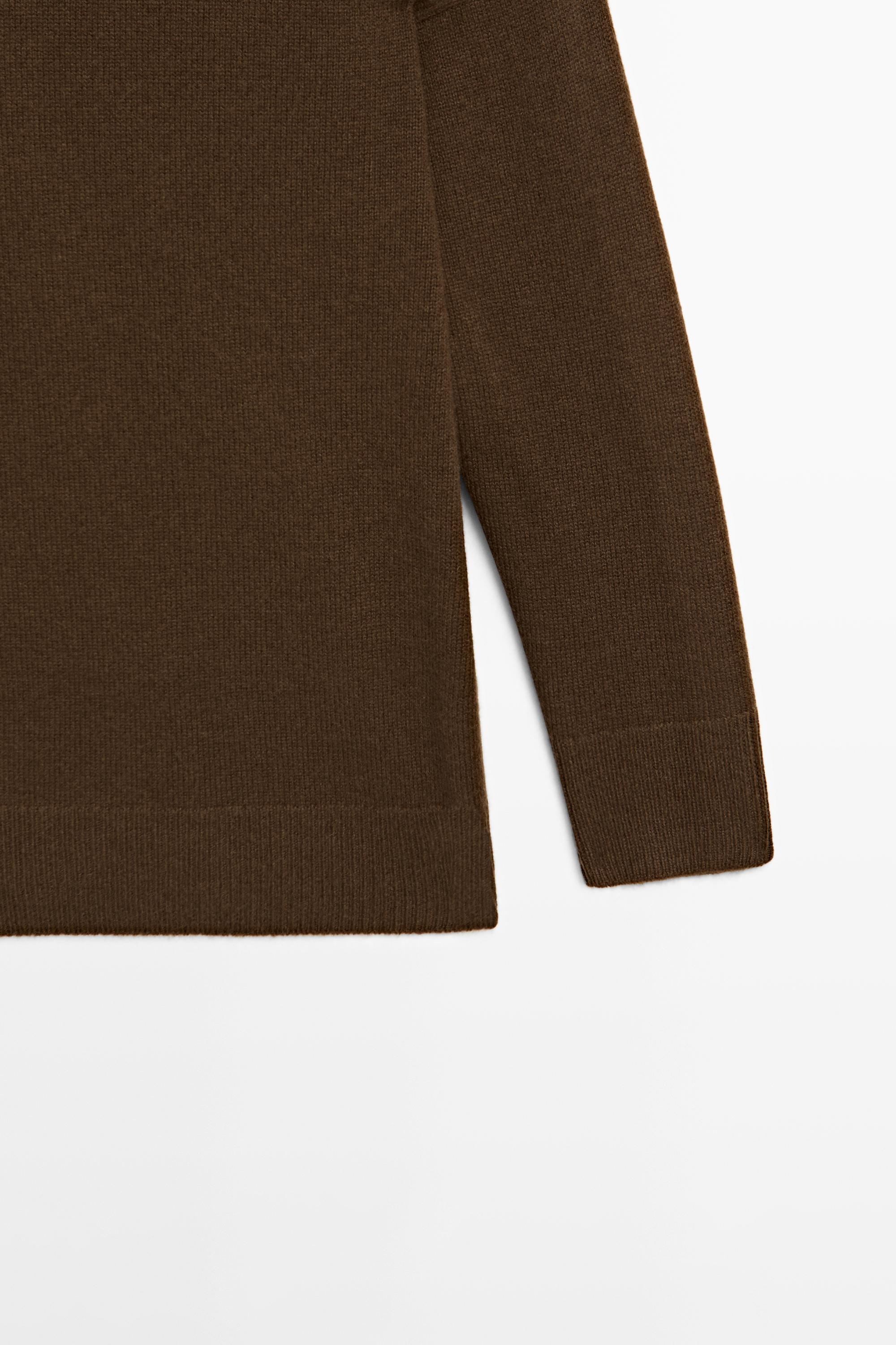 100% cashmere oversize knit sweater — TOFFEE