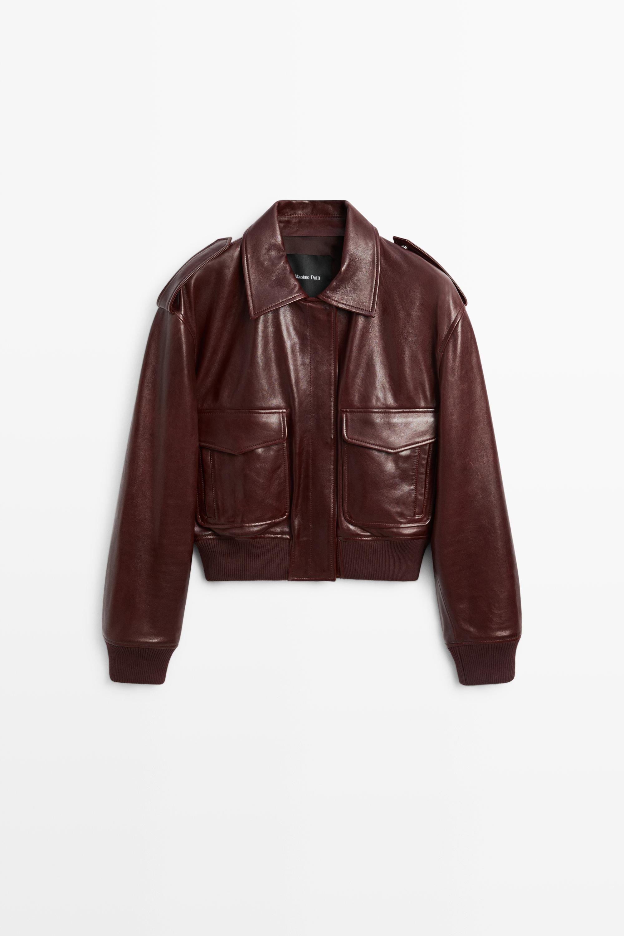 Jacke aus Nappaleder mit Taschen