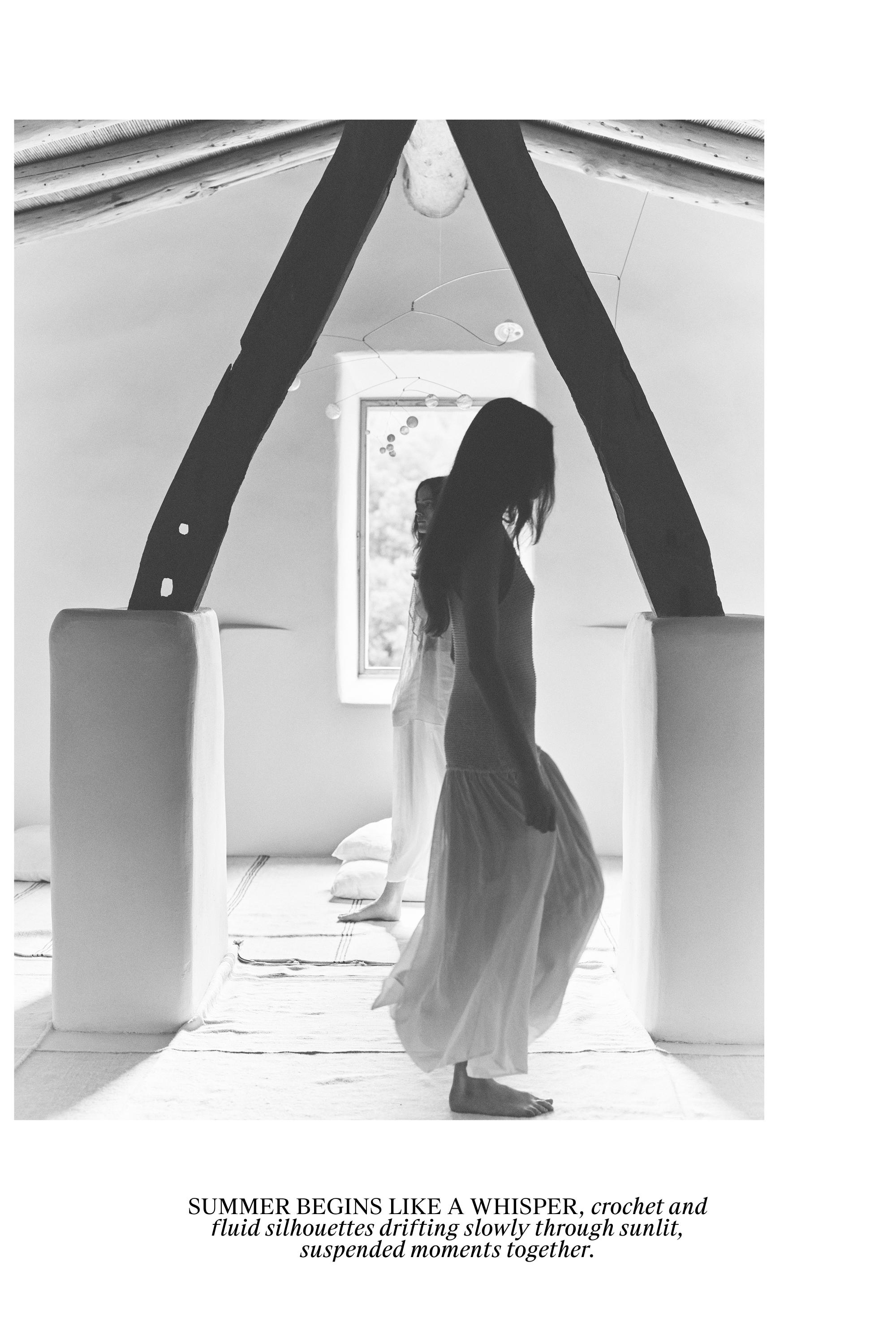 Long matching linen blend dress — PURE WHITE