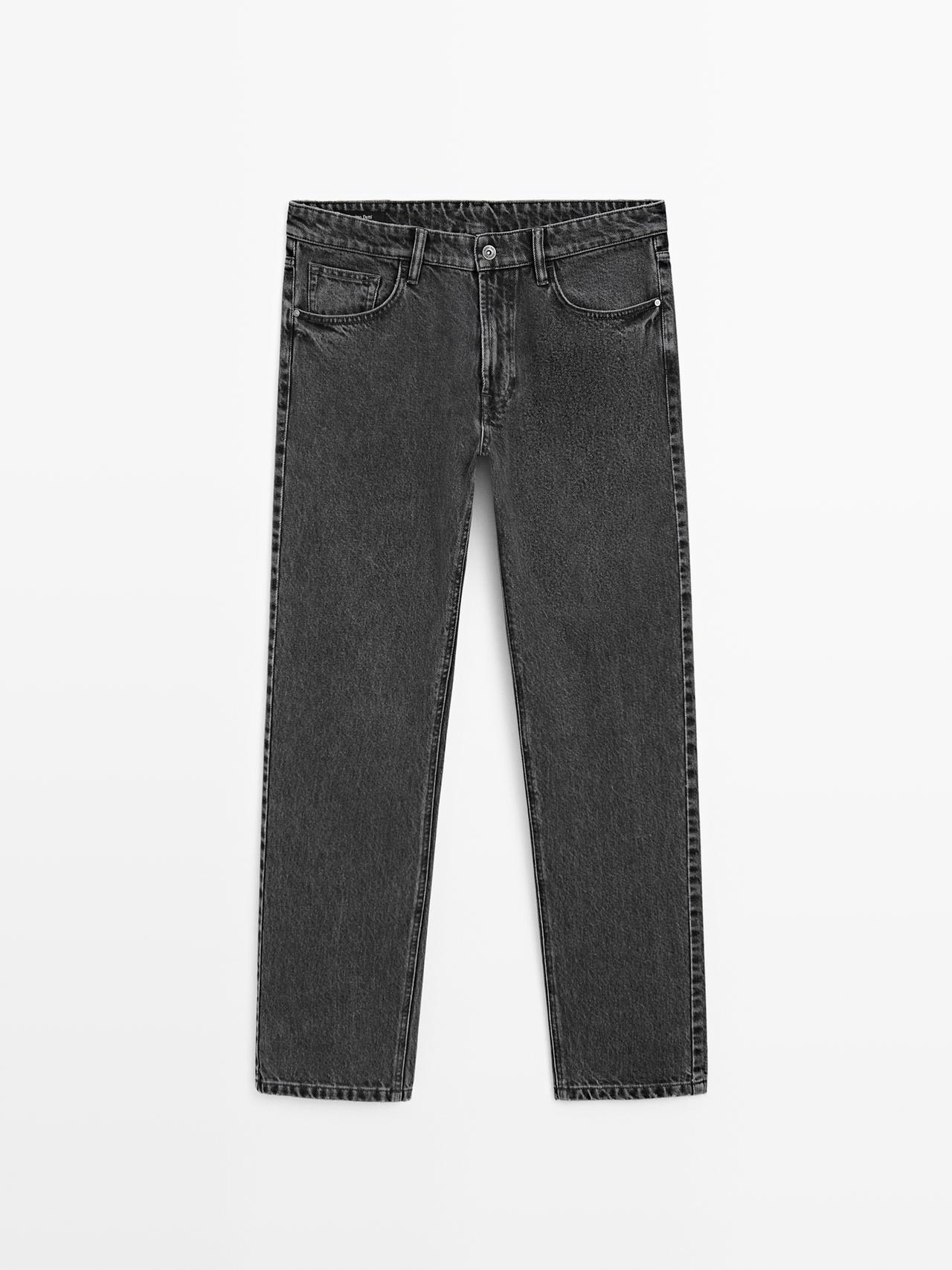 Massimo Dutti - Heren - Toelopende Jeans - Grijs - 30