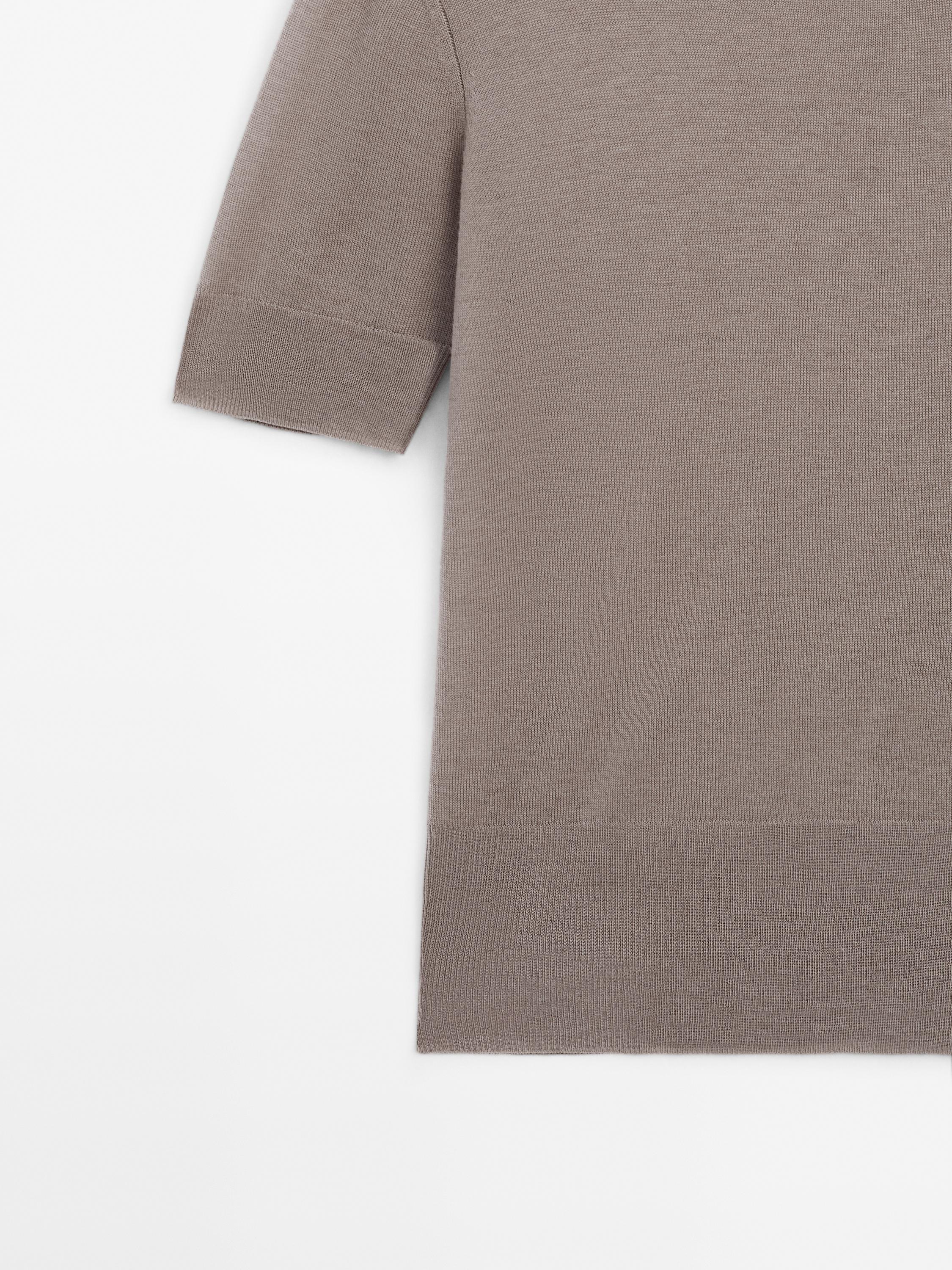 Short sleeve knit sweater - STUDIO