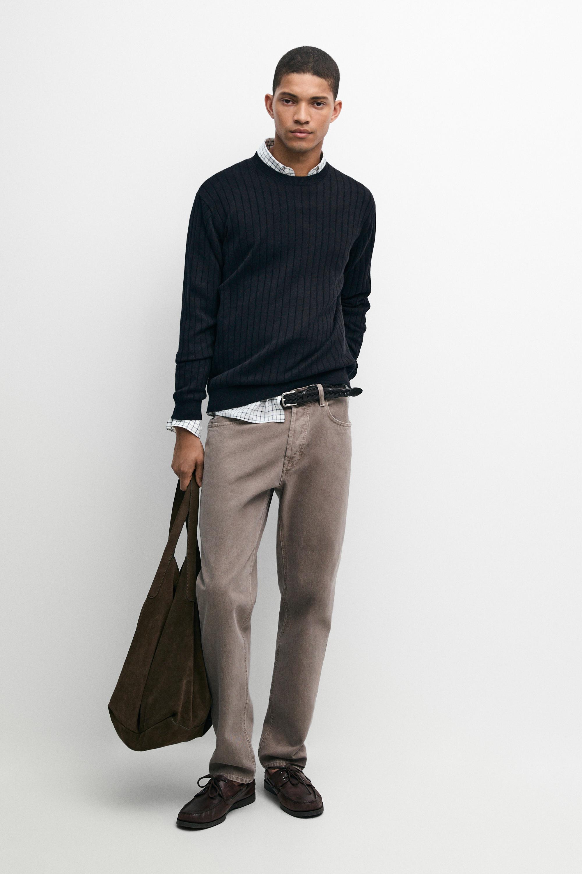 Tapered fit jeans — MINK