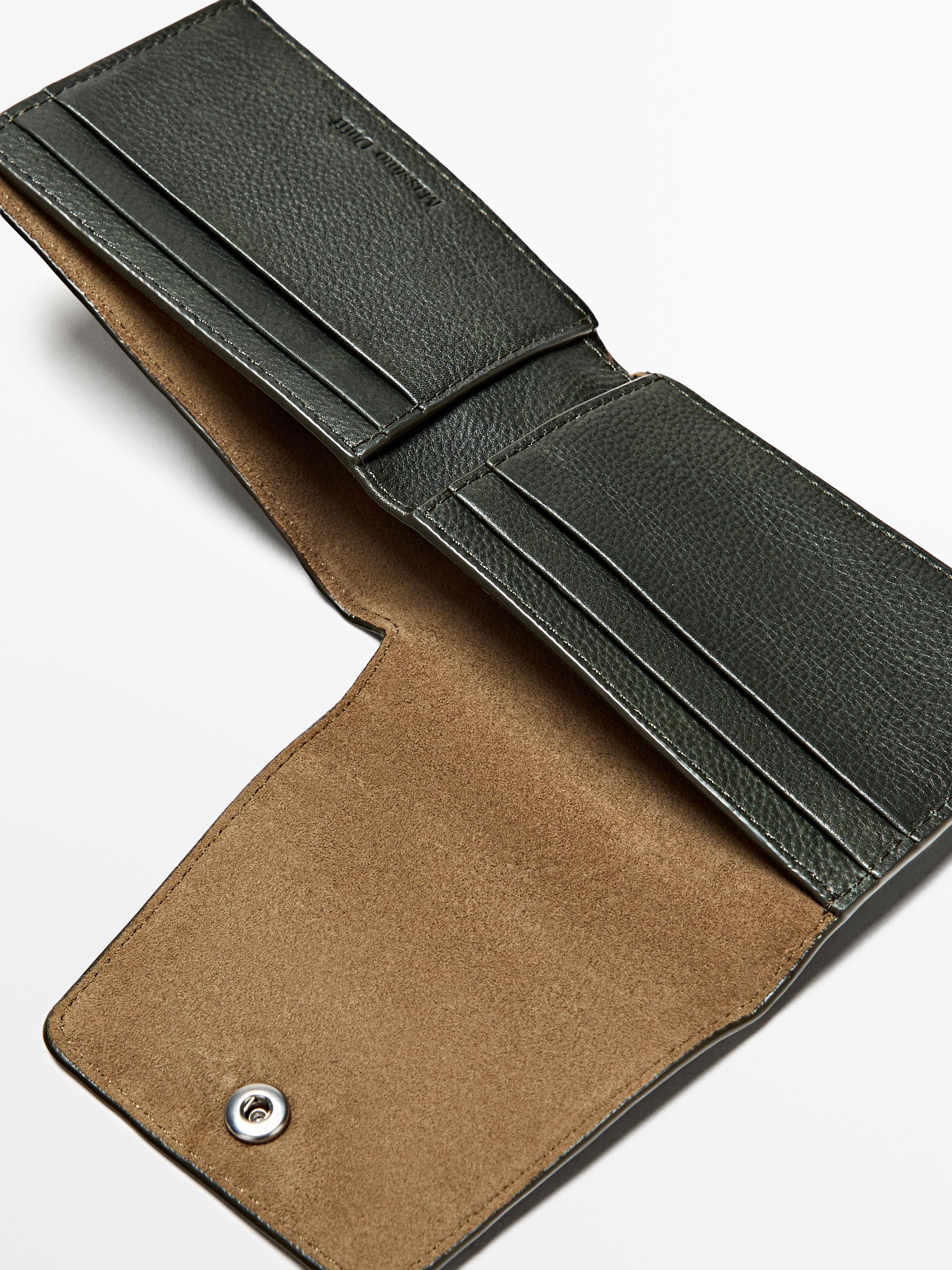 Nappa leather wallet — GREEN