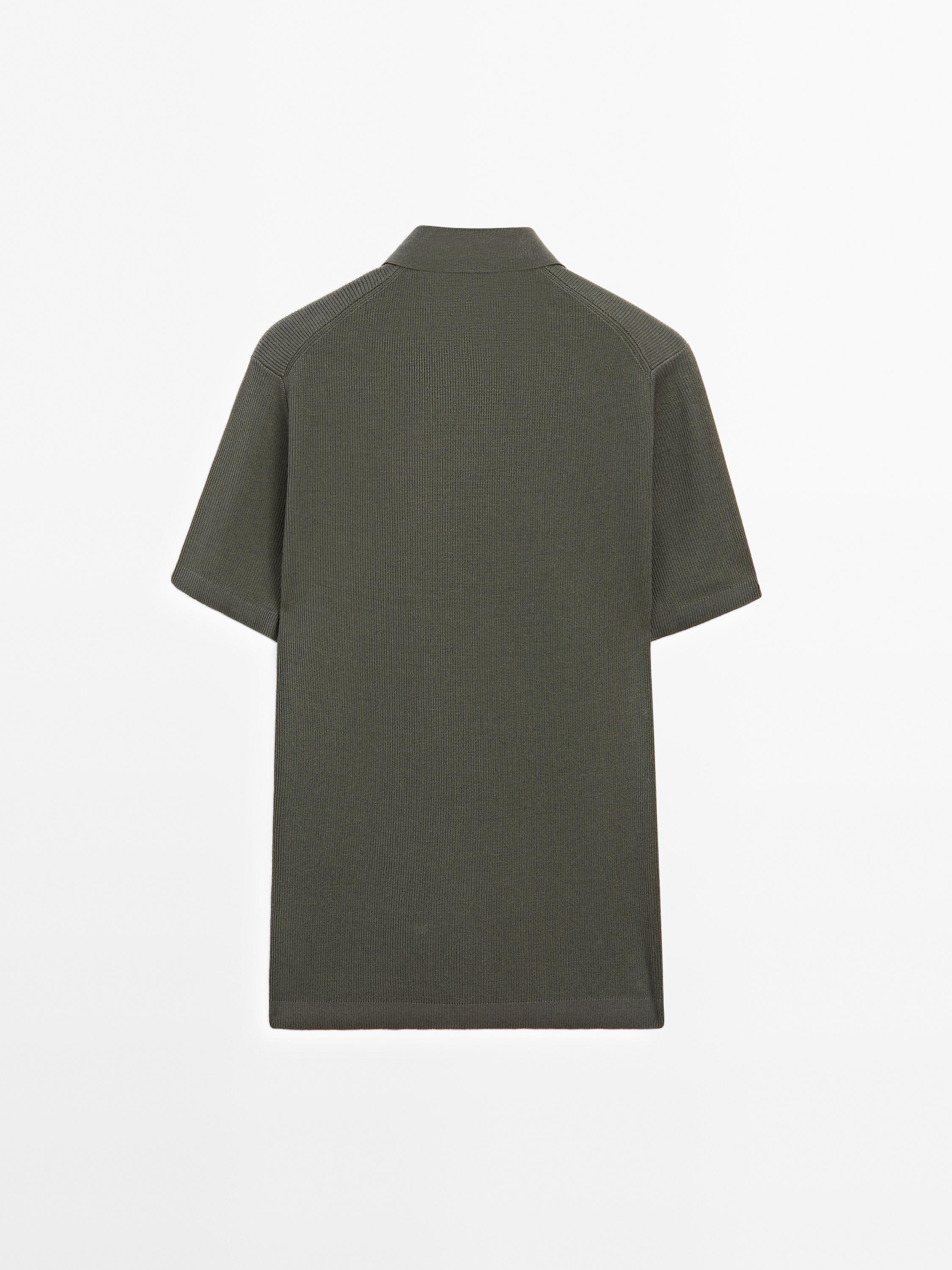 Mercerised cotton short sleeve polo shirt