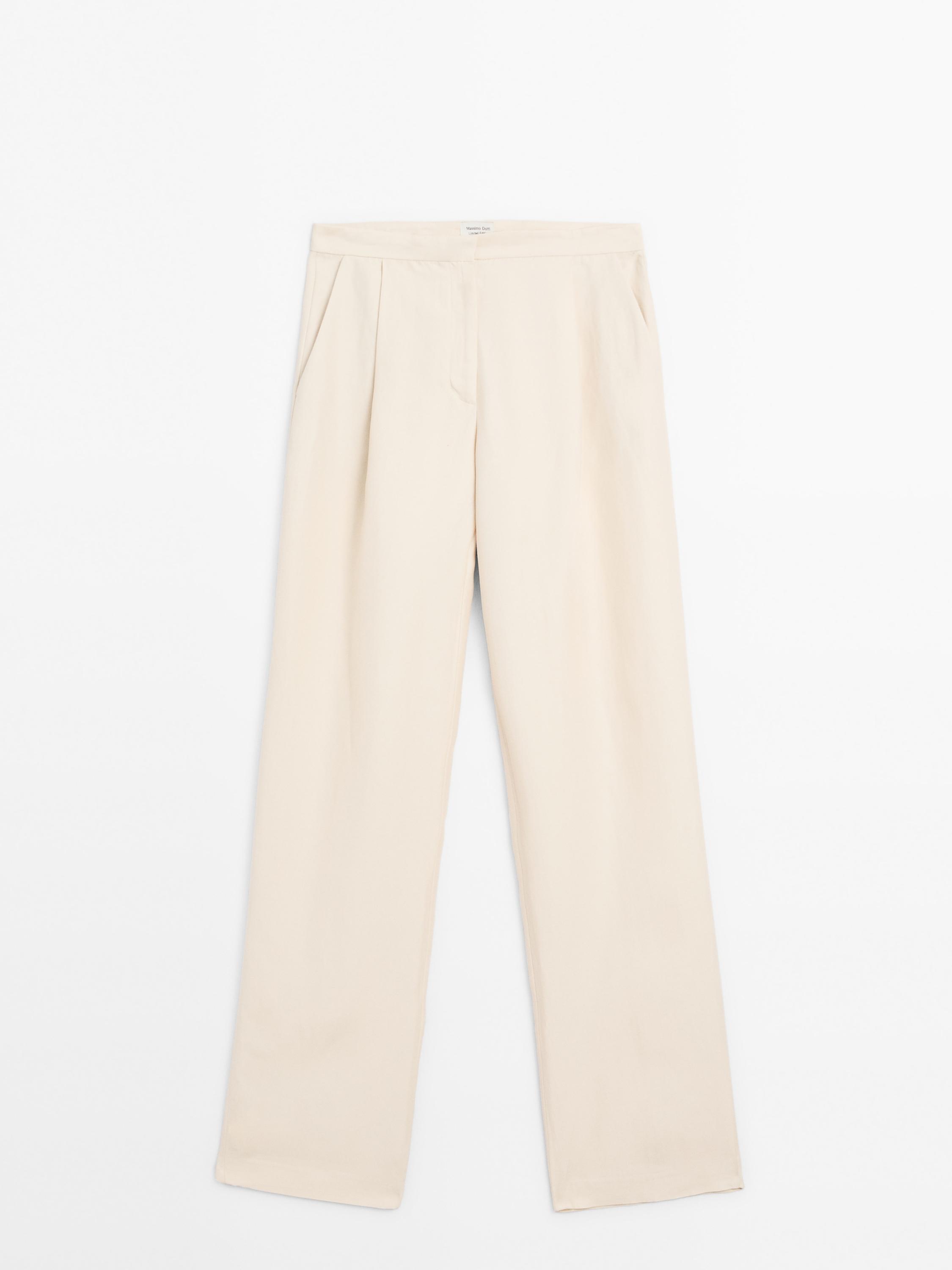 ★ Massimo Dutti★ Dart Detail Suit Pants 05030677313 Trousers with dart detail - Limited Edition · Cream · Dressy
