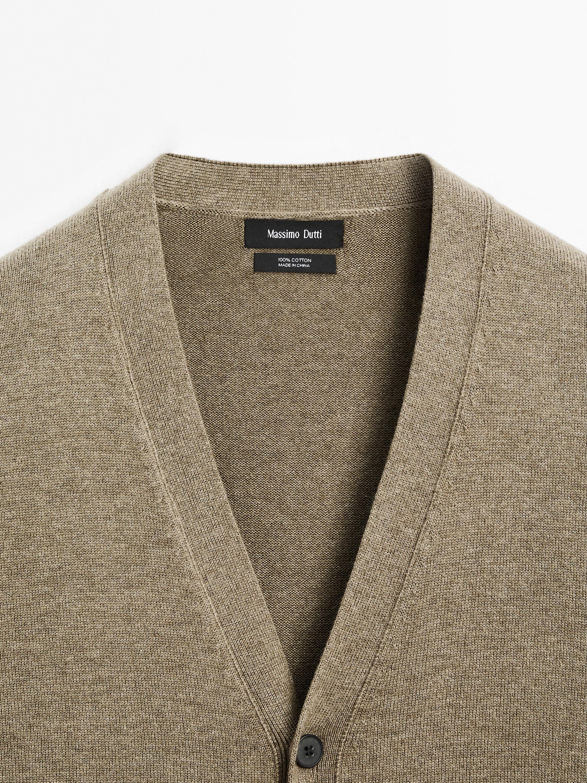 100% cotton knit cardigan