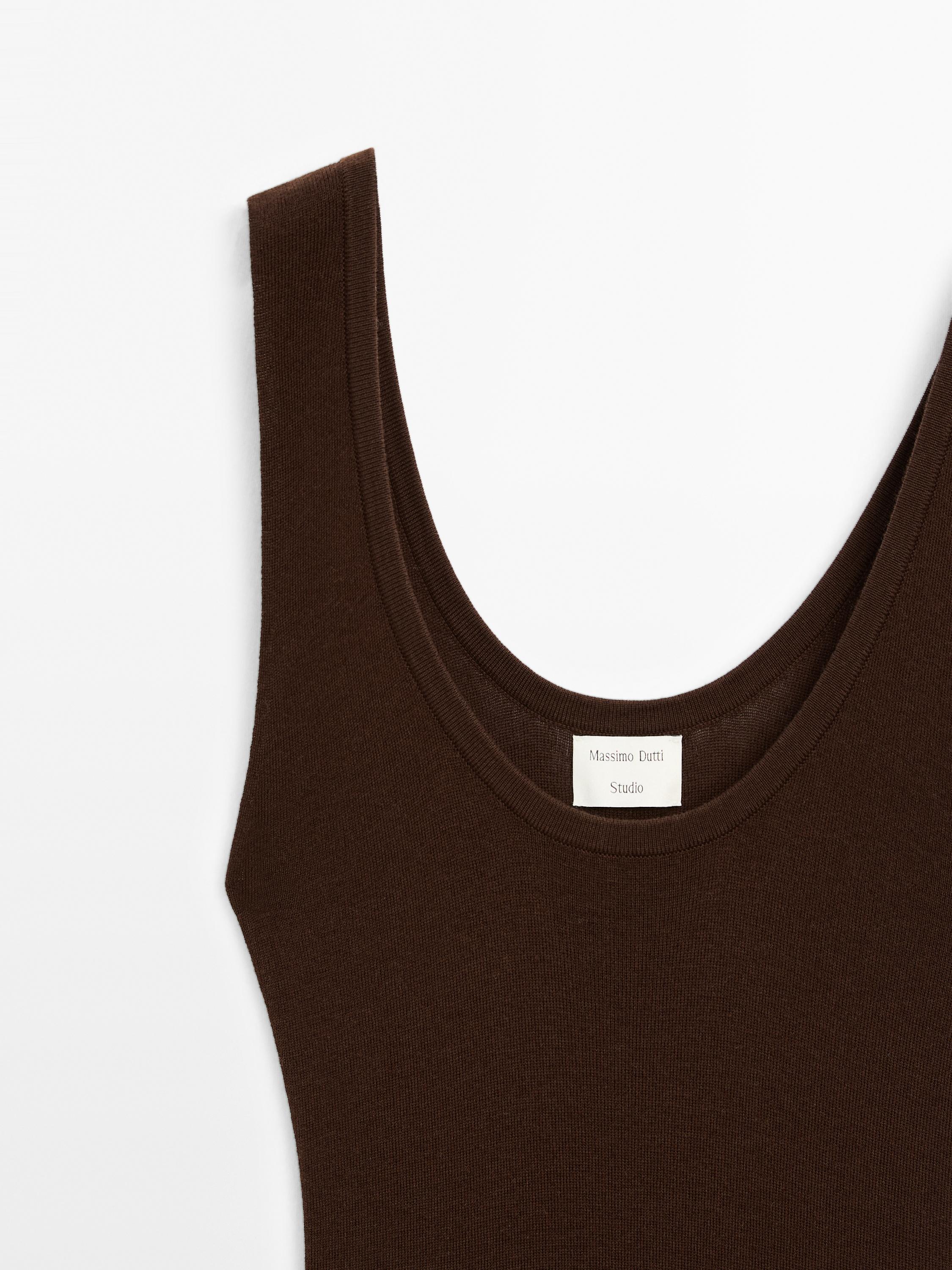 Knit cotton and silk blend dress - STUDIO