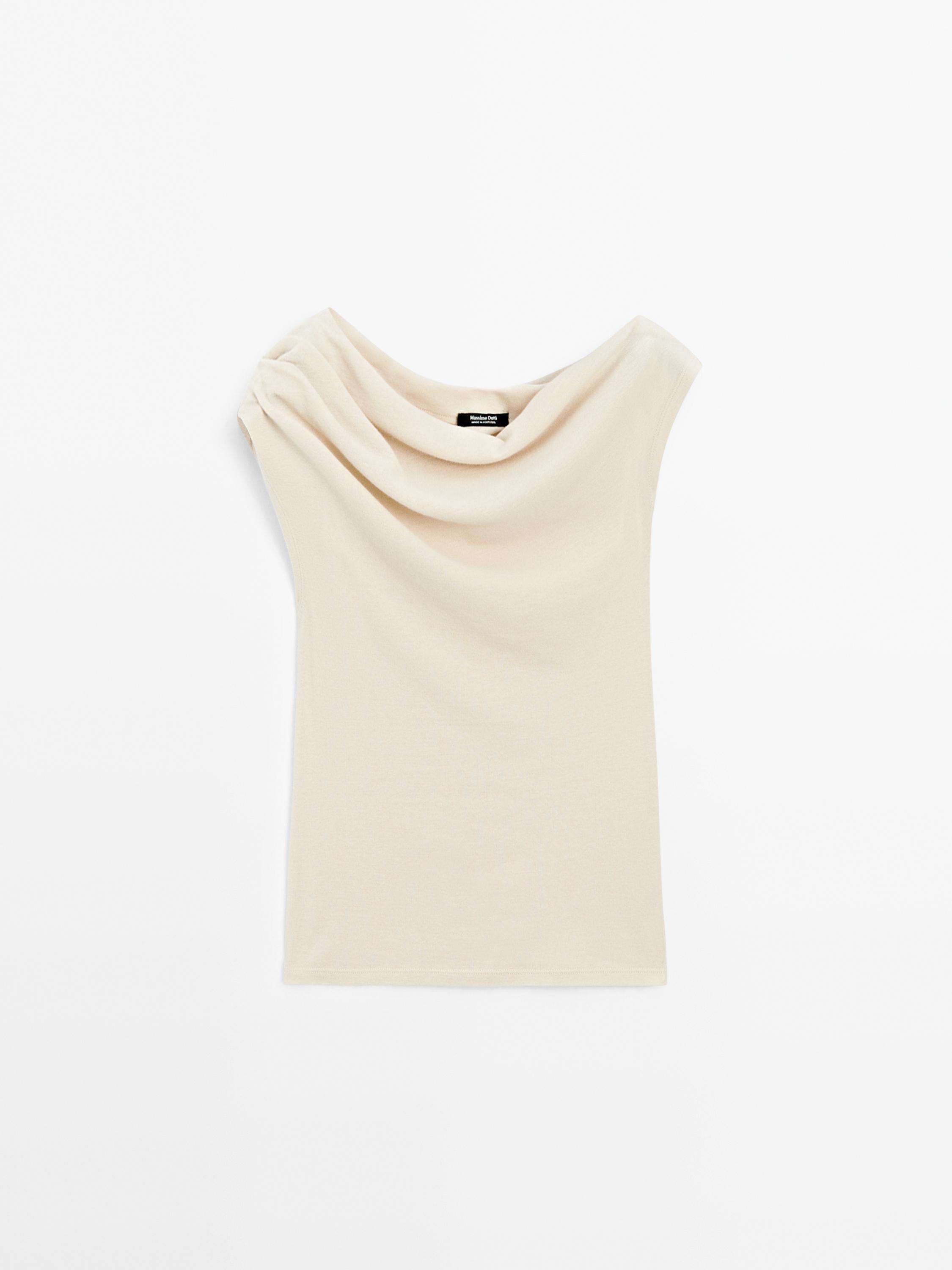 Top asymétrique 100 % coton