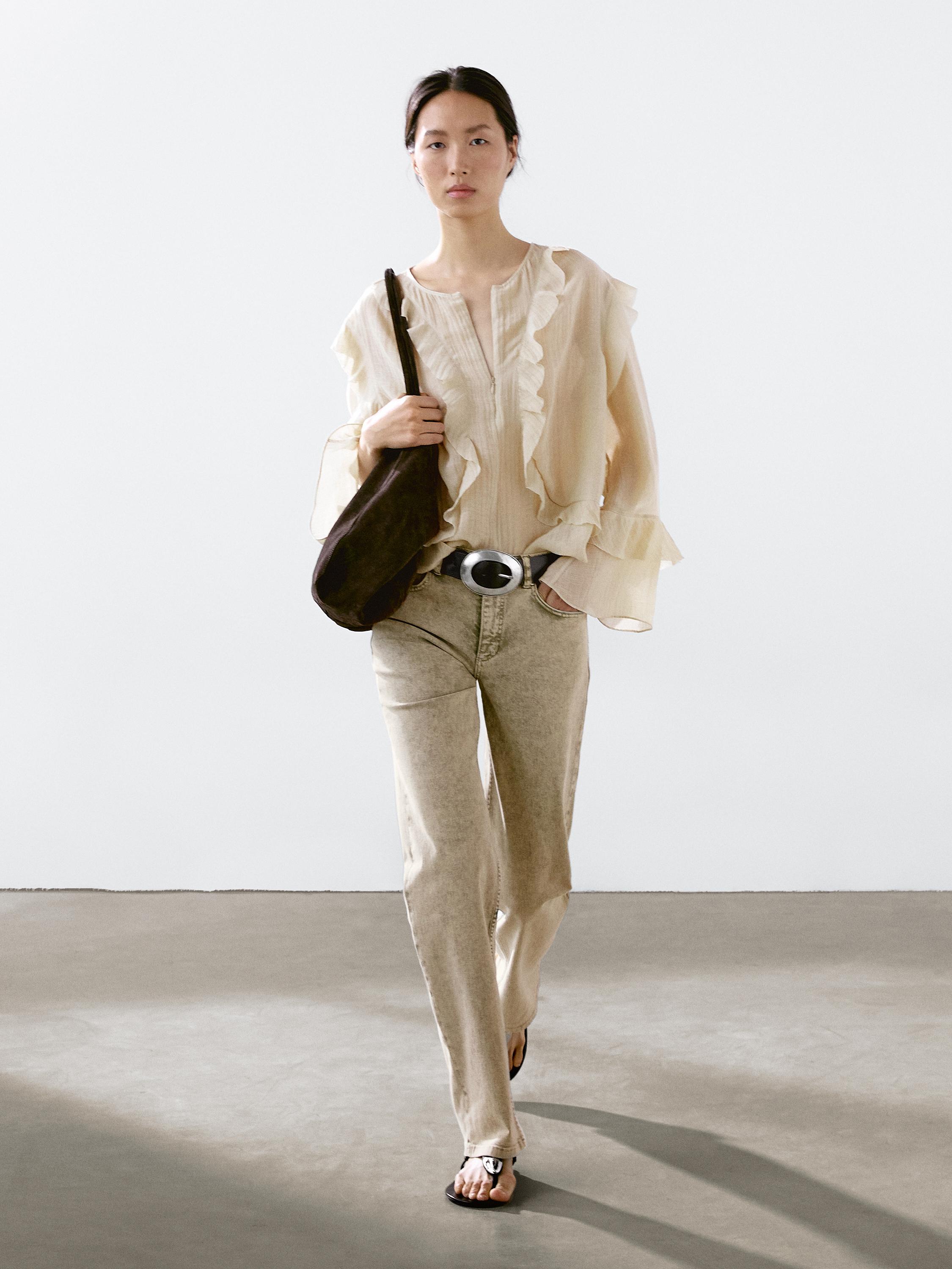 Blouse fluide à volants