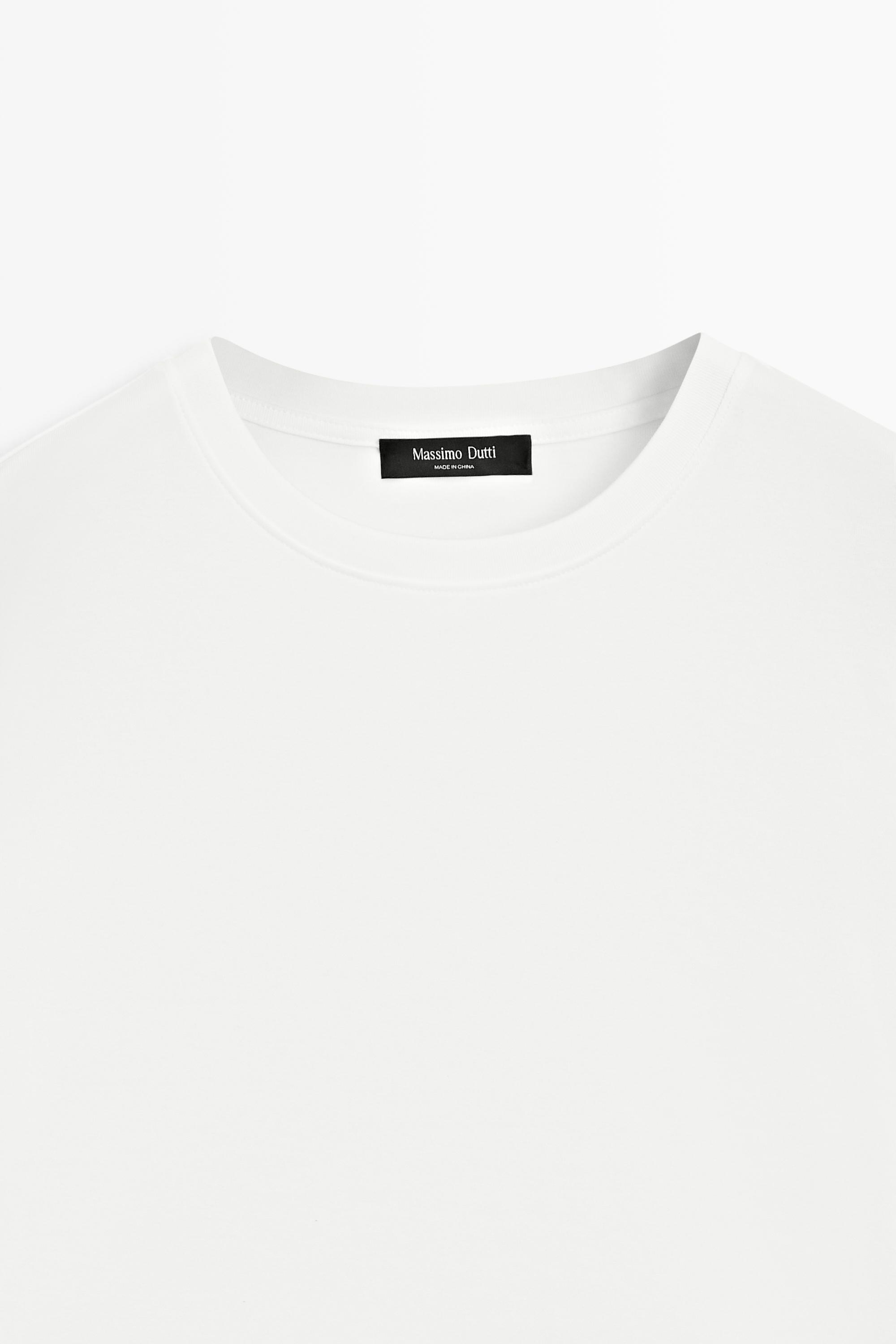 Short sleeve slim fit T-shirt — WHITE