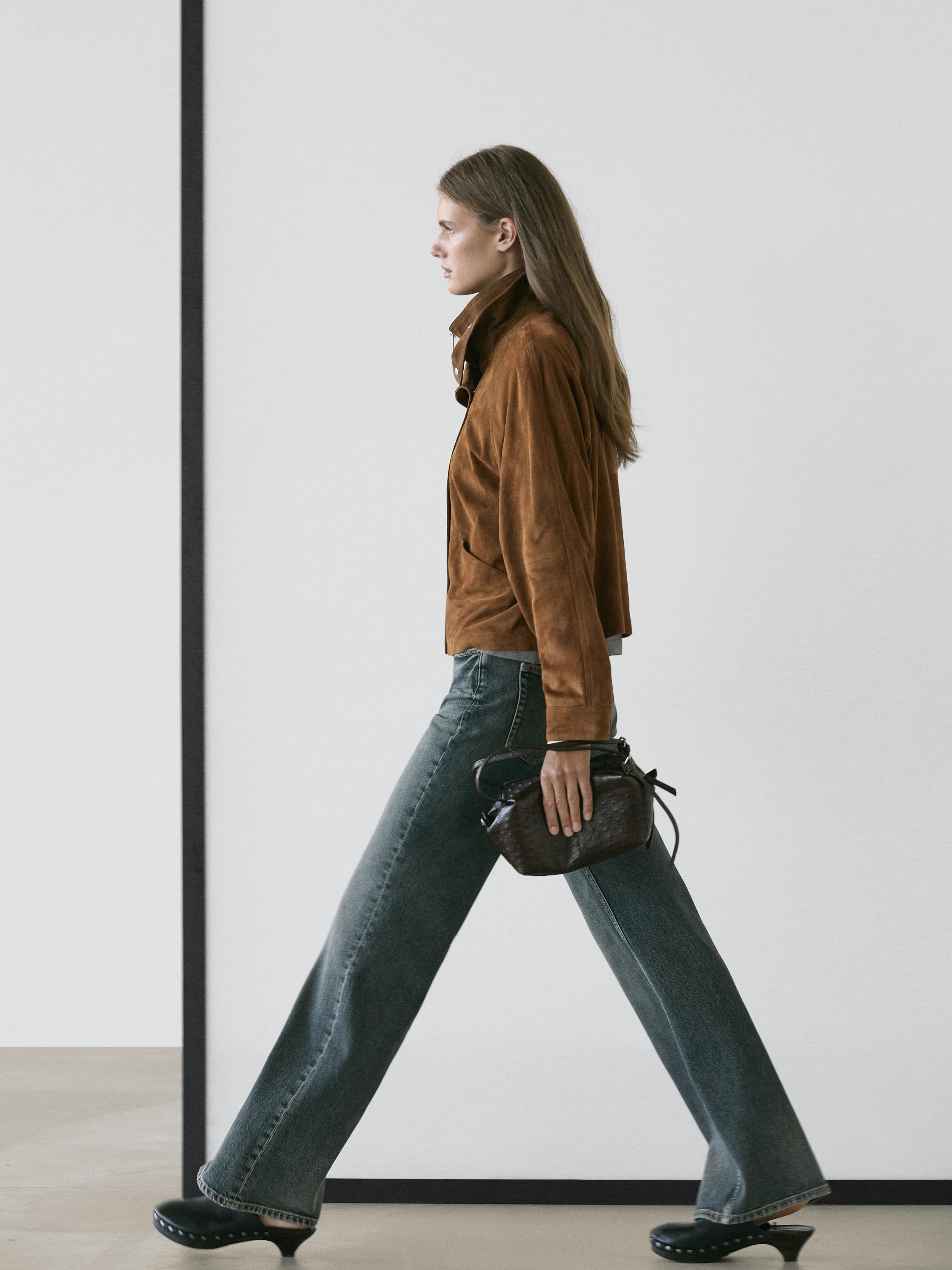 Mid-rise straight-leg flare fit jeans — MEDIUM BLUE