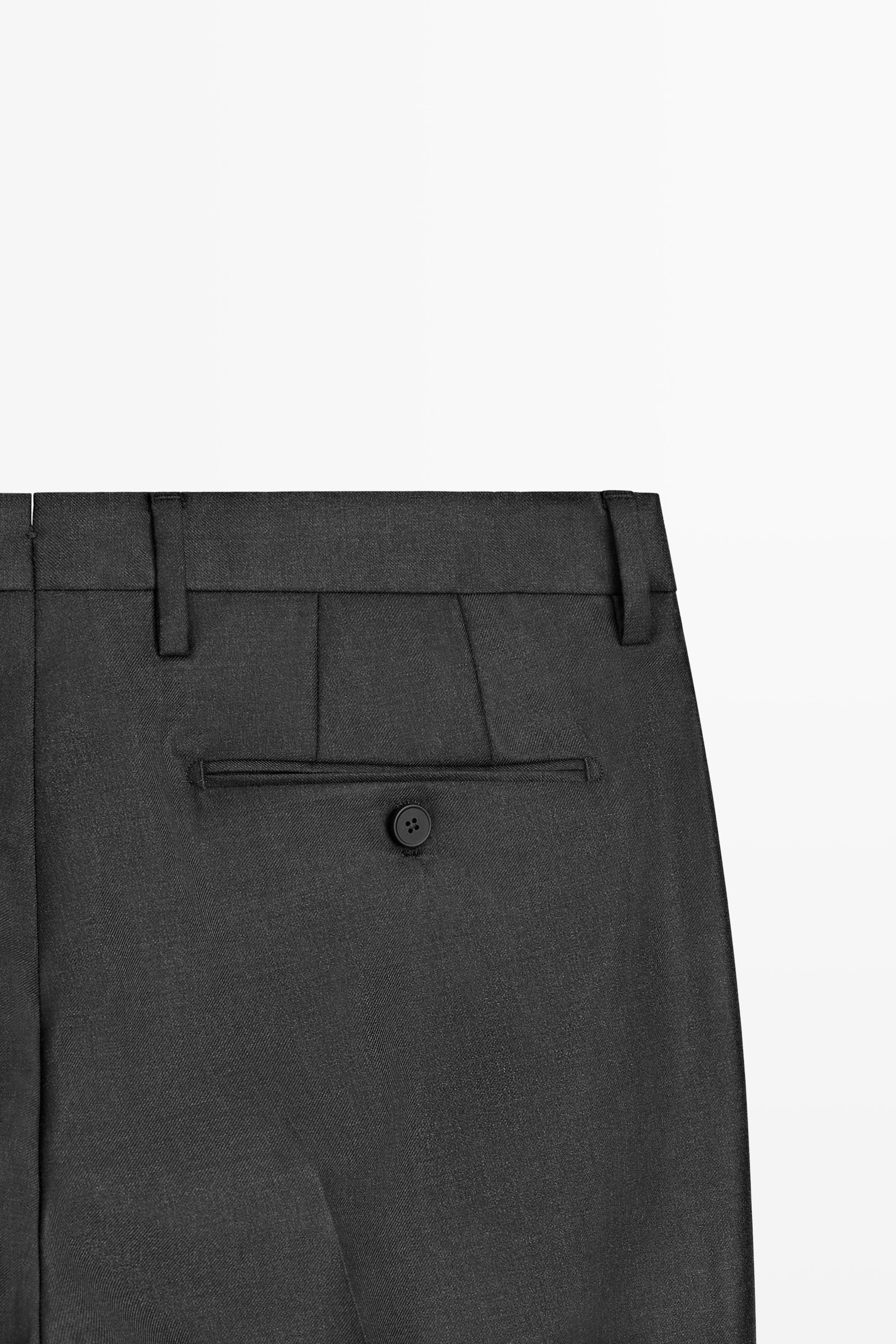 Cold wool suit trousers — CHARCOAL