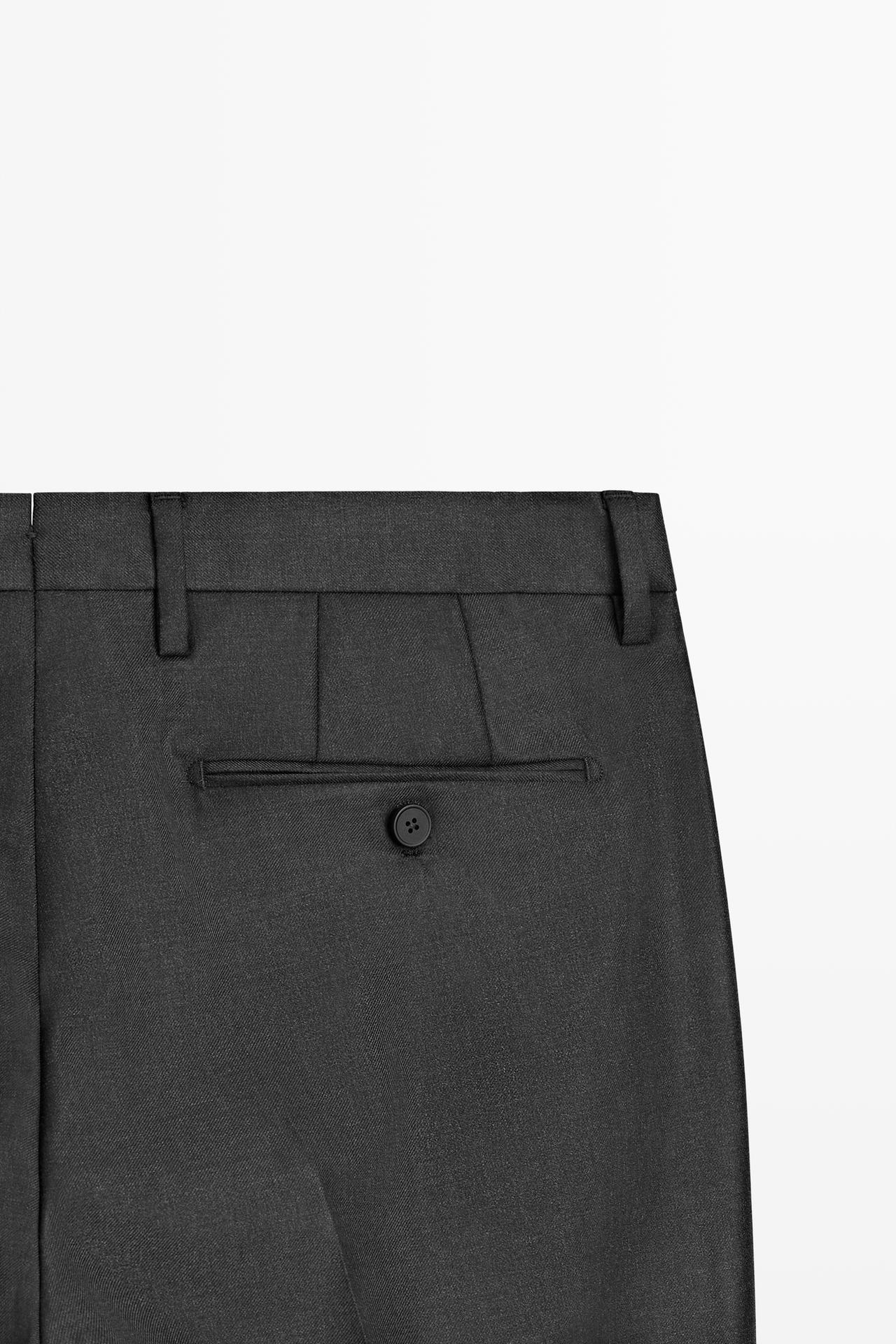 Cold wool suit trousers — CHARCOAL