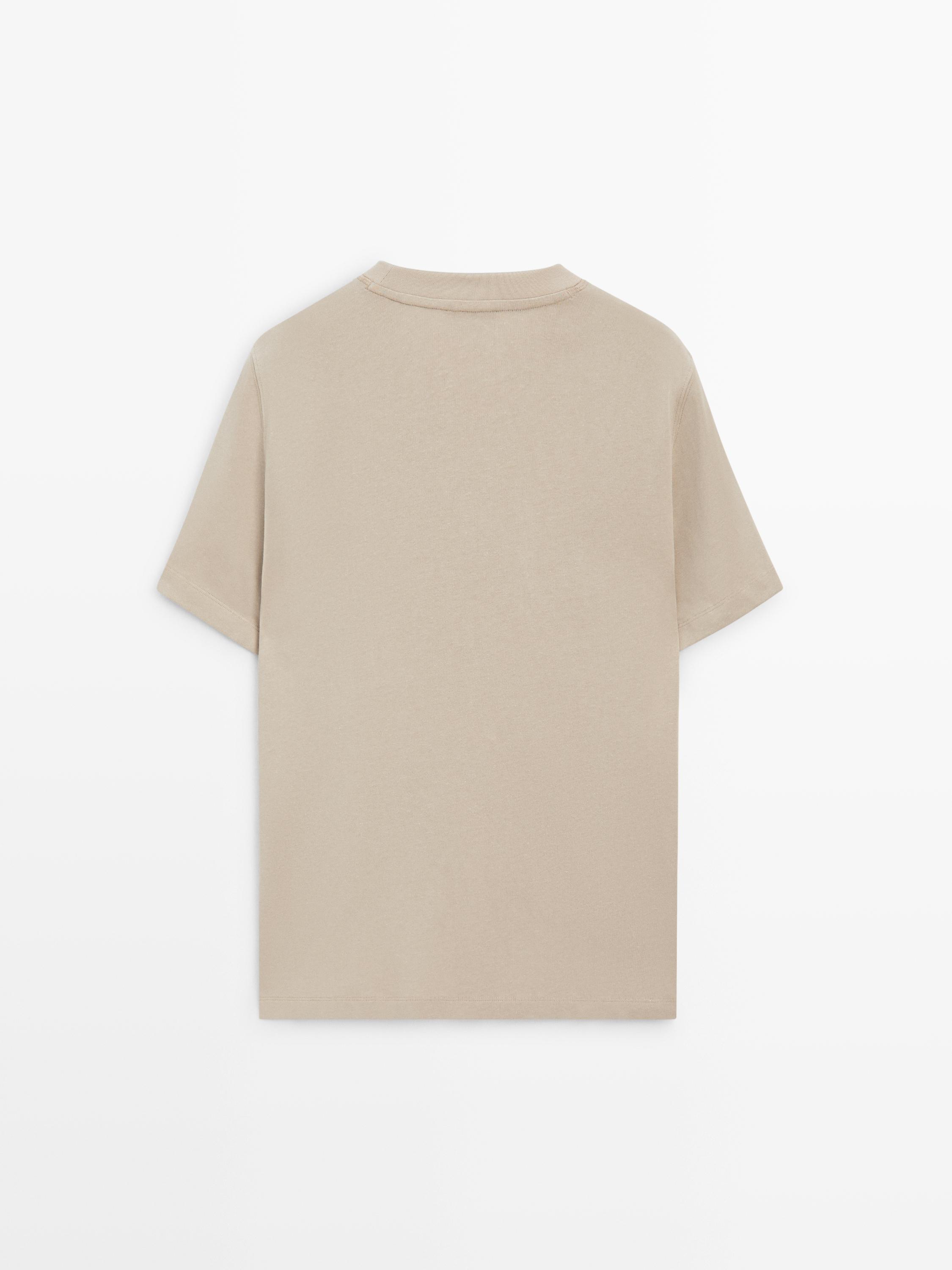 Short sleeve cotton blend T-shirt