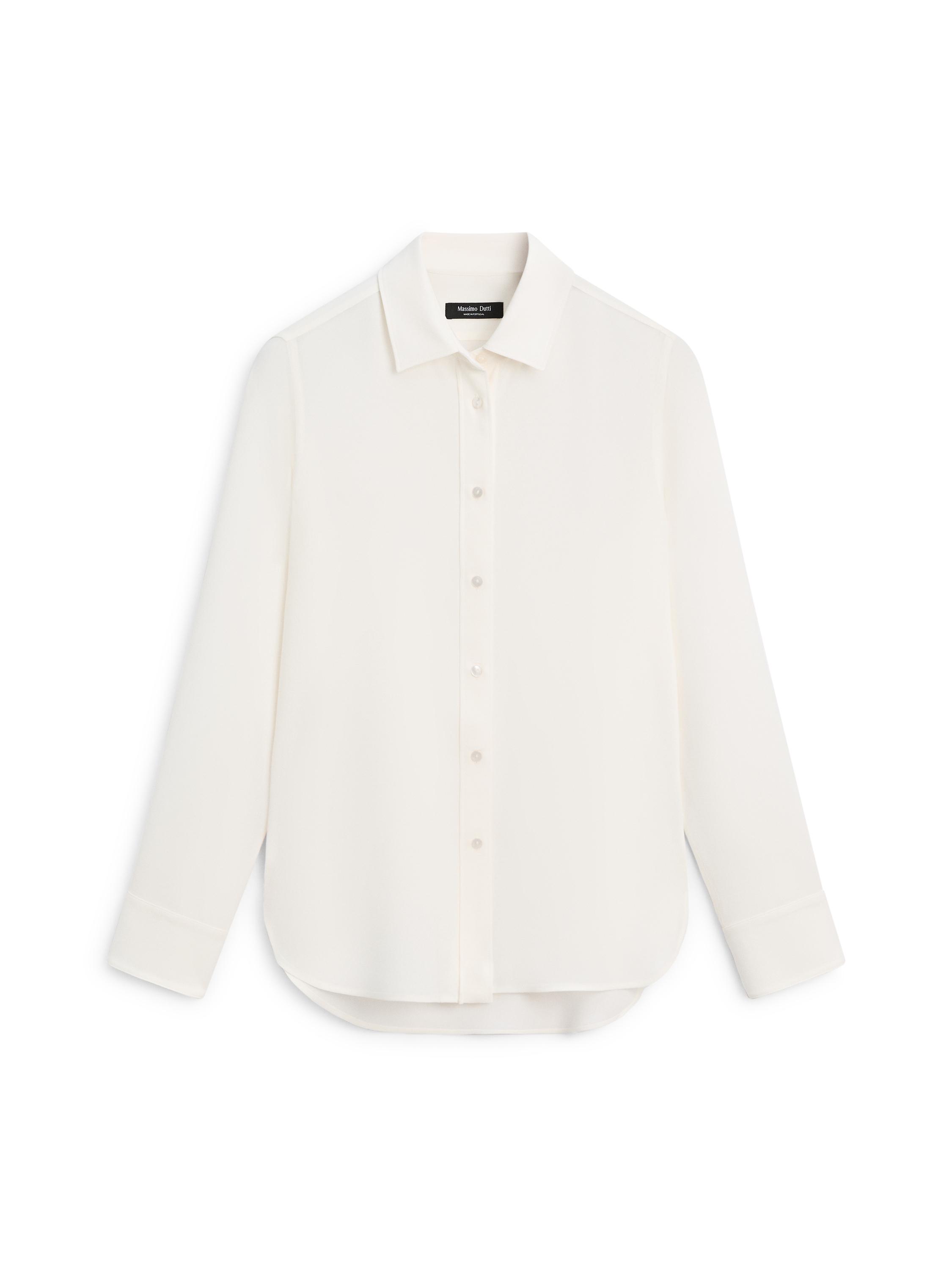 Flowing shirt with shirt collar — Off white