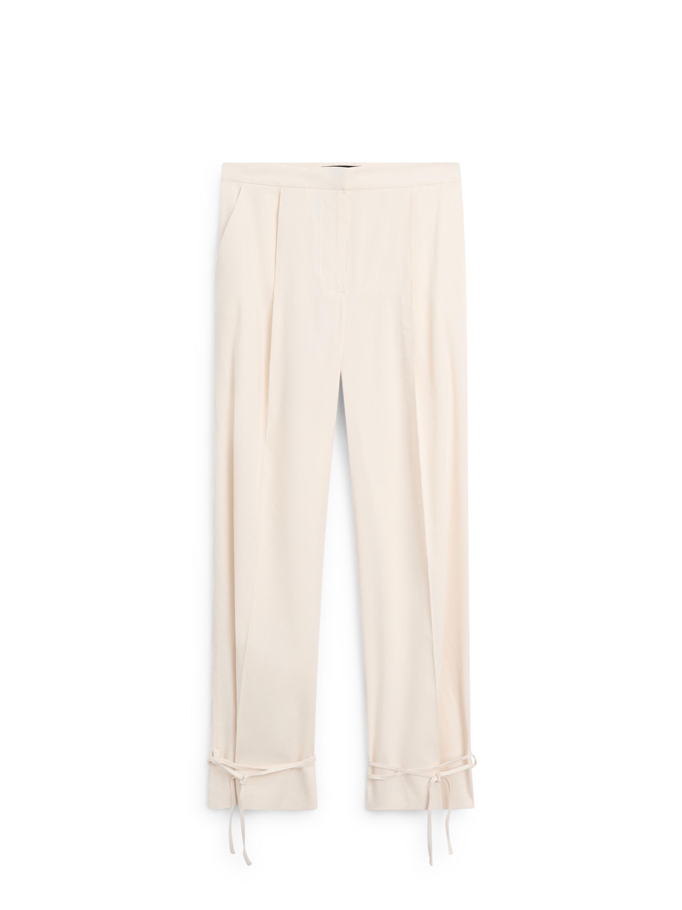 Flowing barrel fit trousers — CREAM