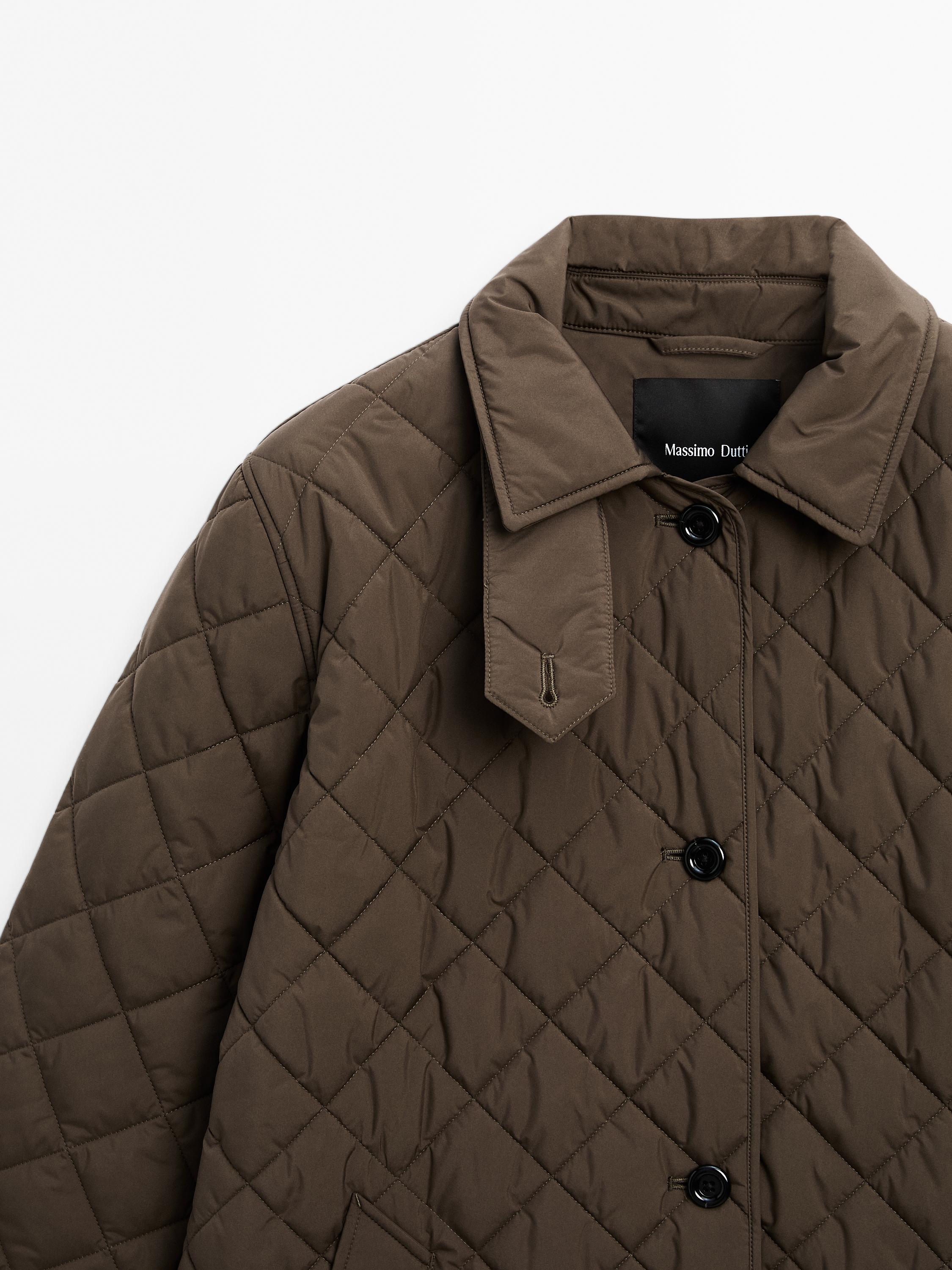 Long lightweight puffer jacket