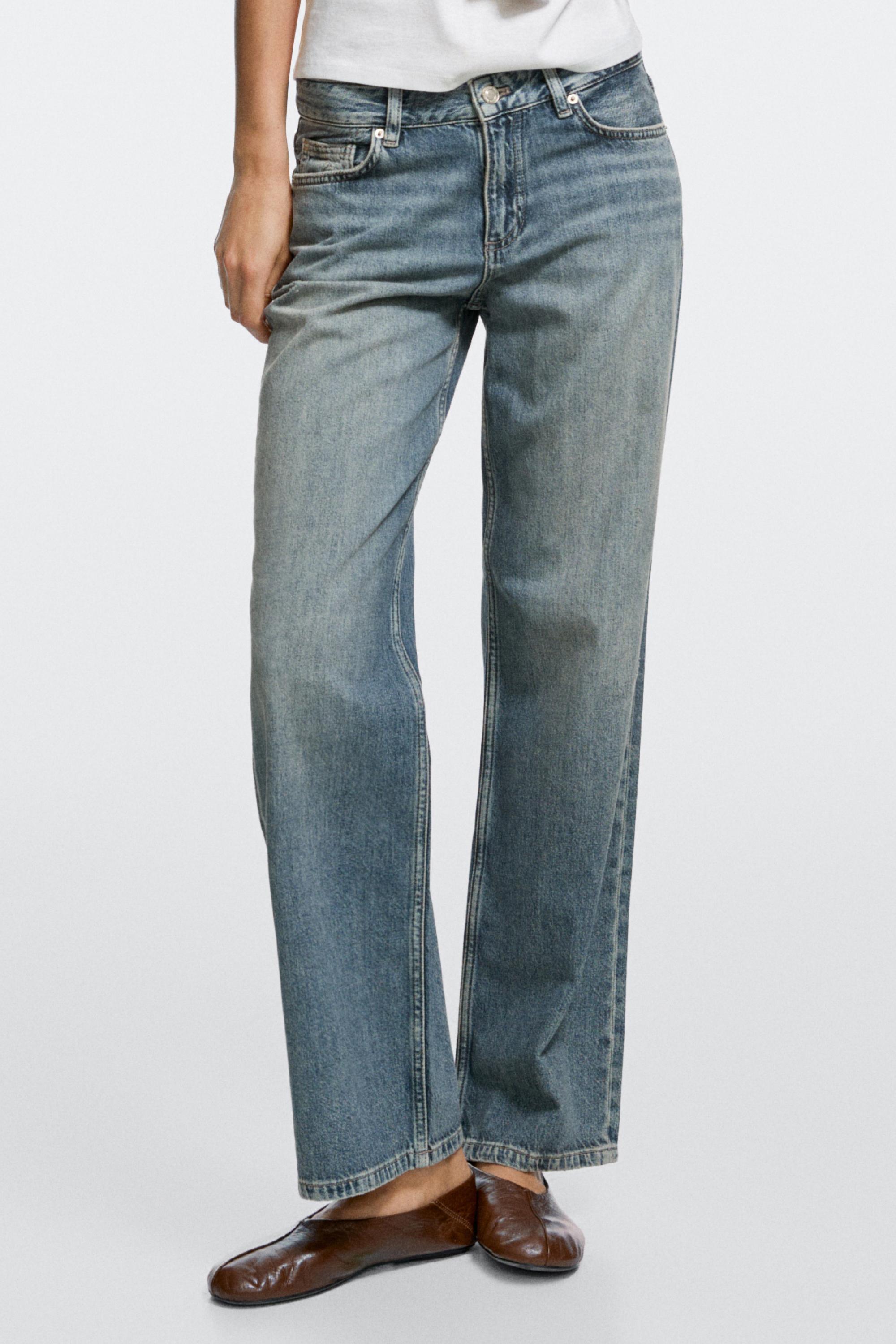 Low-rise straight-leg jeans — MEDIUM BLUE