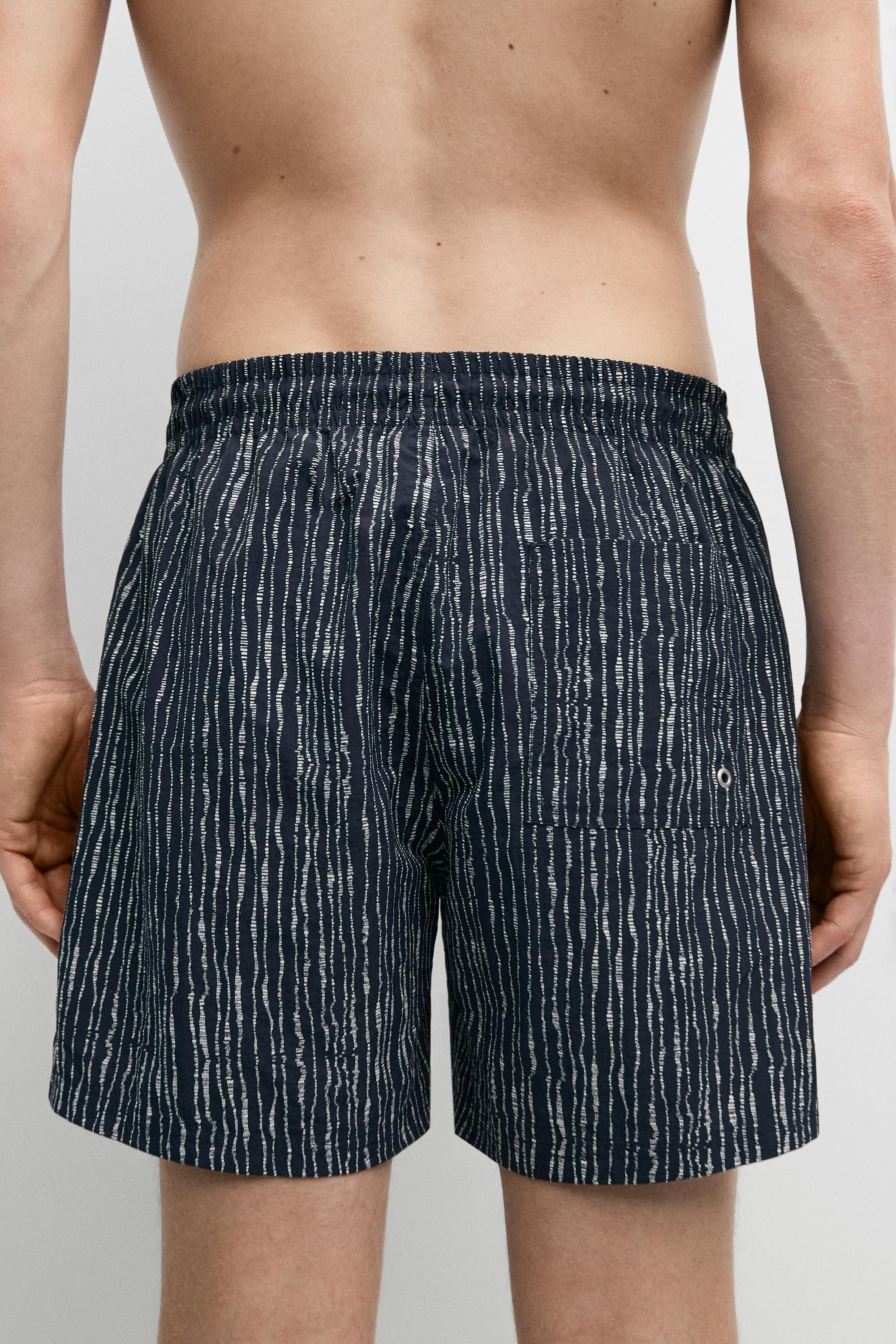 Badeshorts mit Wellenmuster