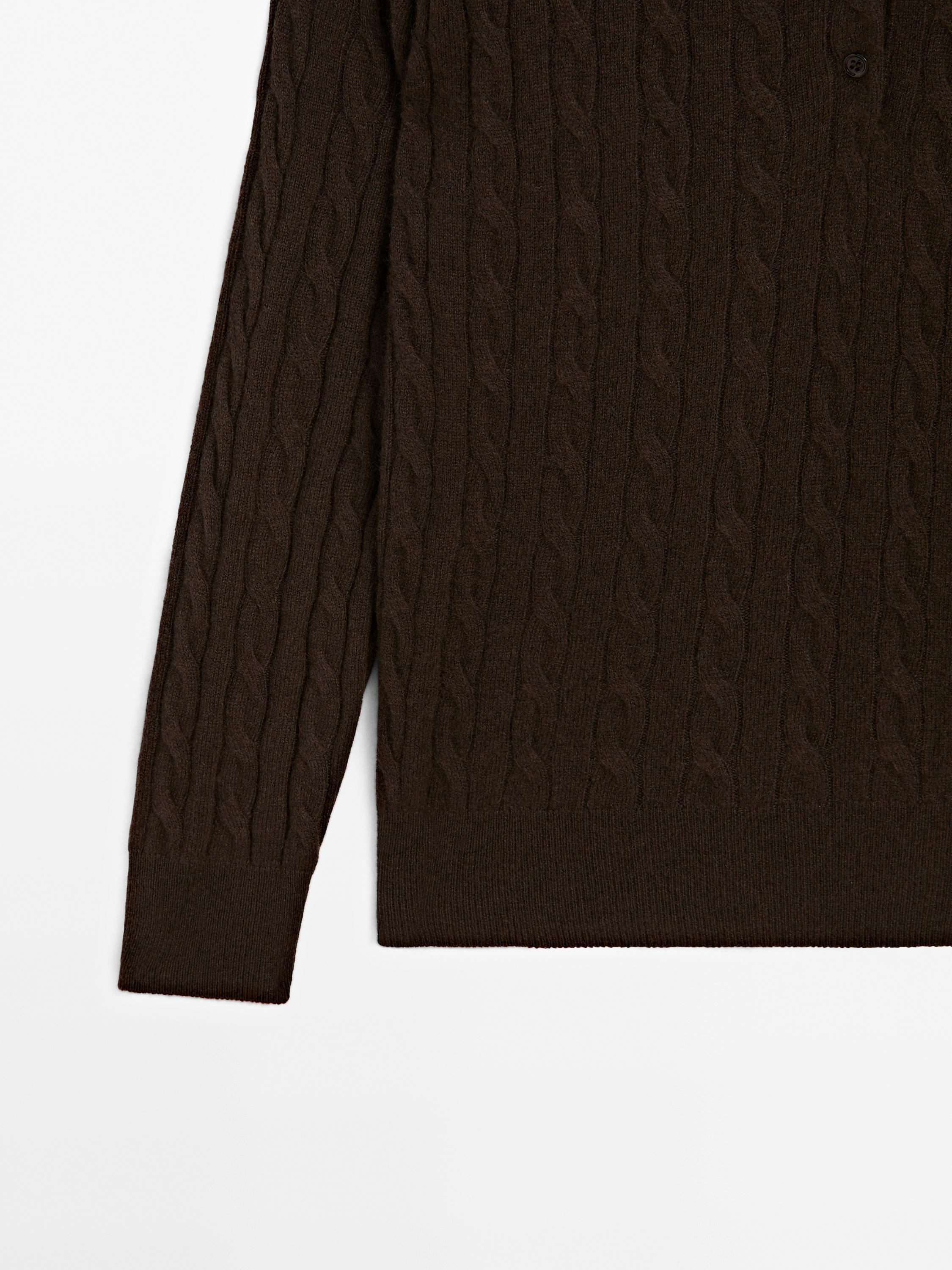 Jersey cuello polo 100% cashmere