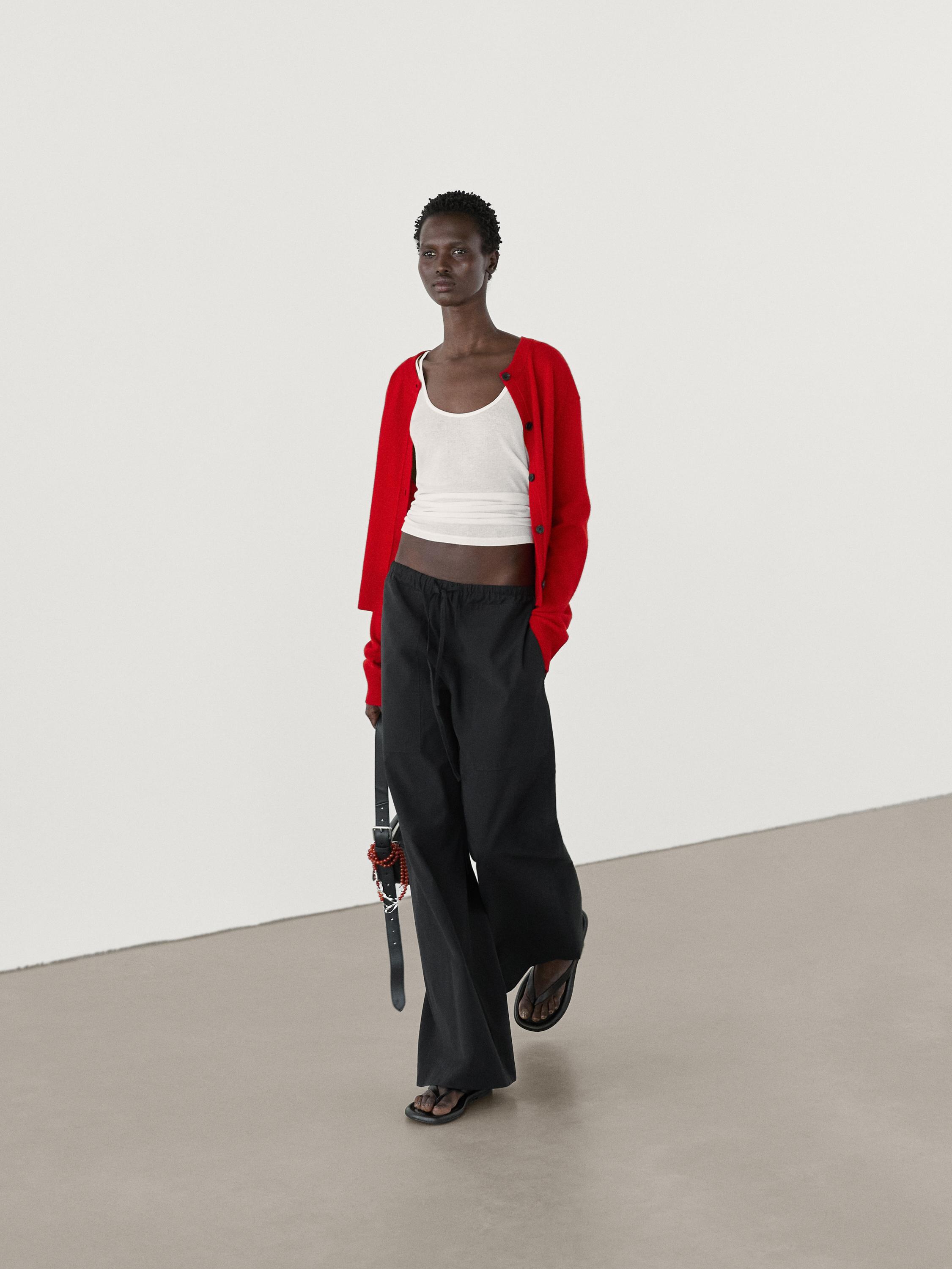 Cárdigan cuello redondo 100% cashmere