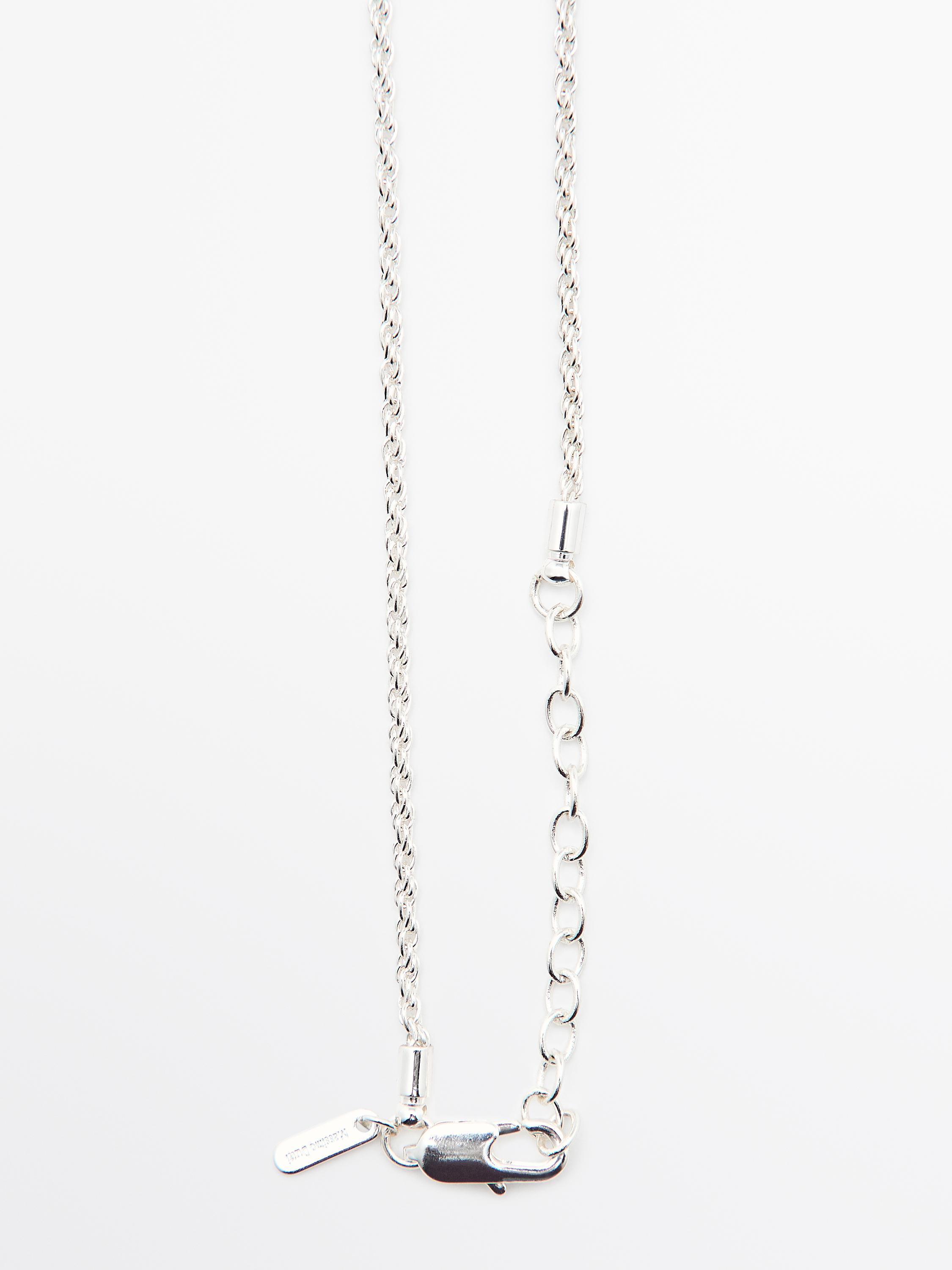 Chain necklace with natural stone