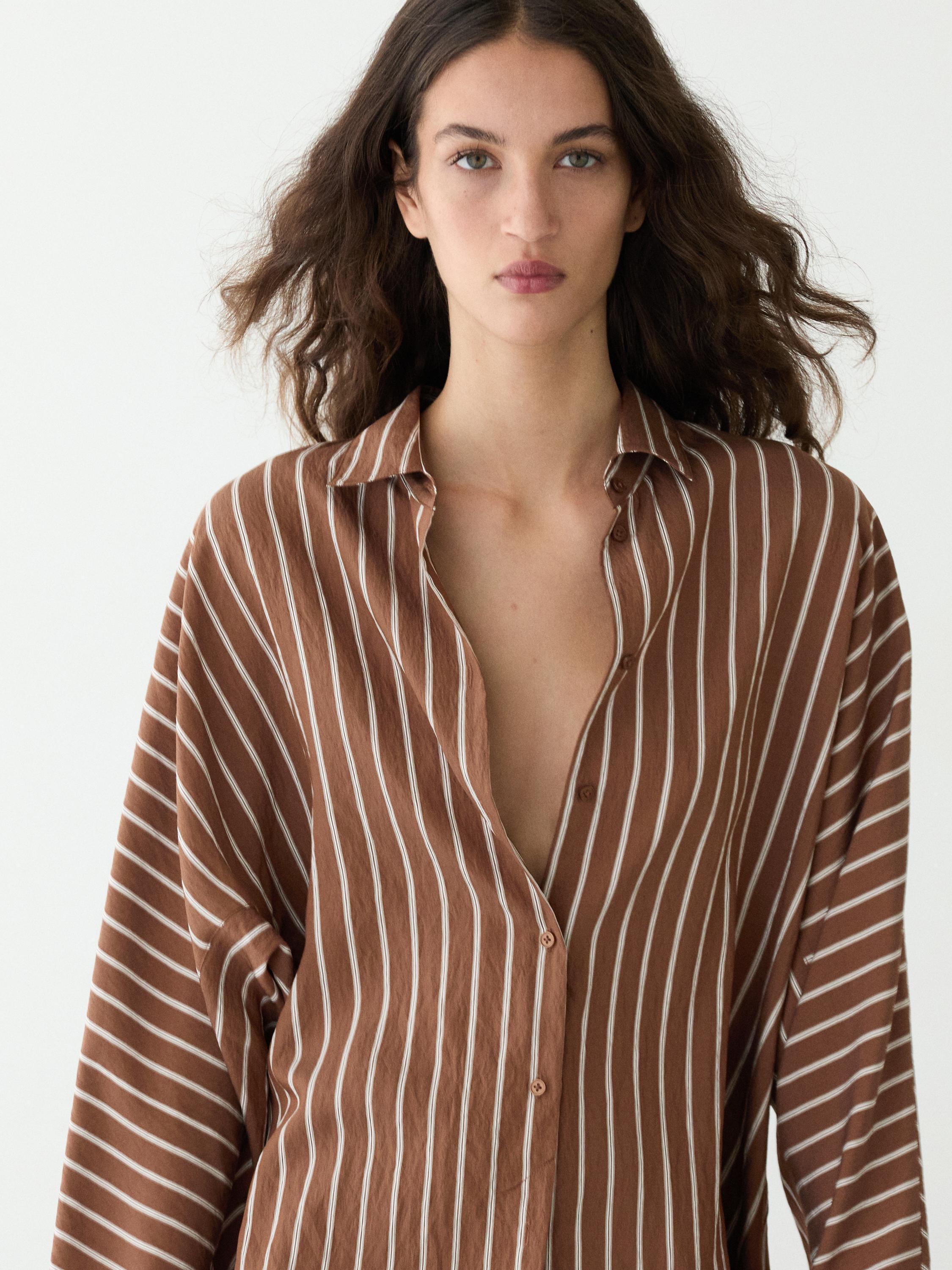 brown stripe dress shirt Alizeh Beige Chiffon Pakistani Suit Luxury Embroidered Formal Dress   YourLibaas