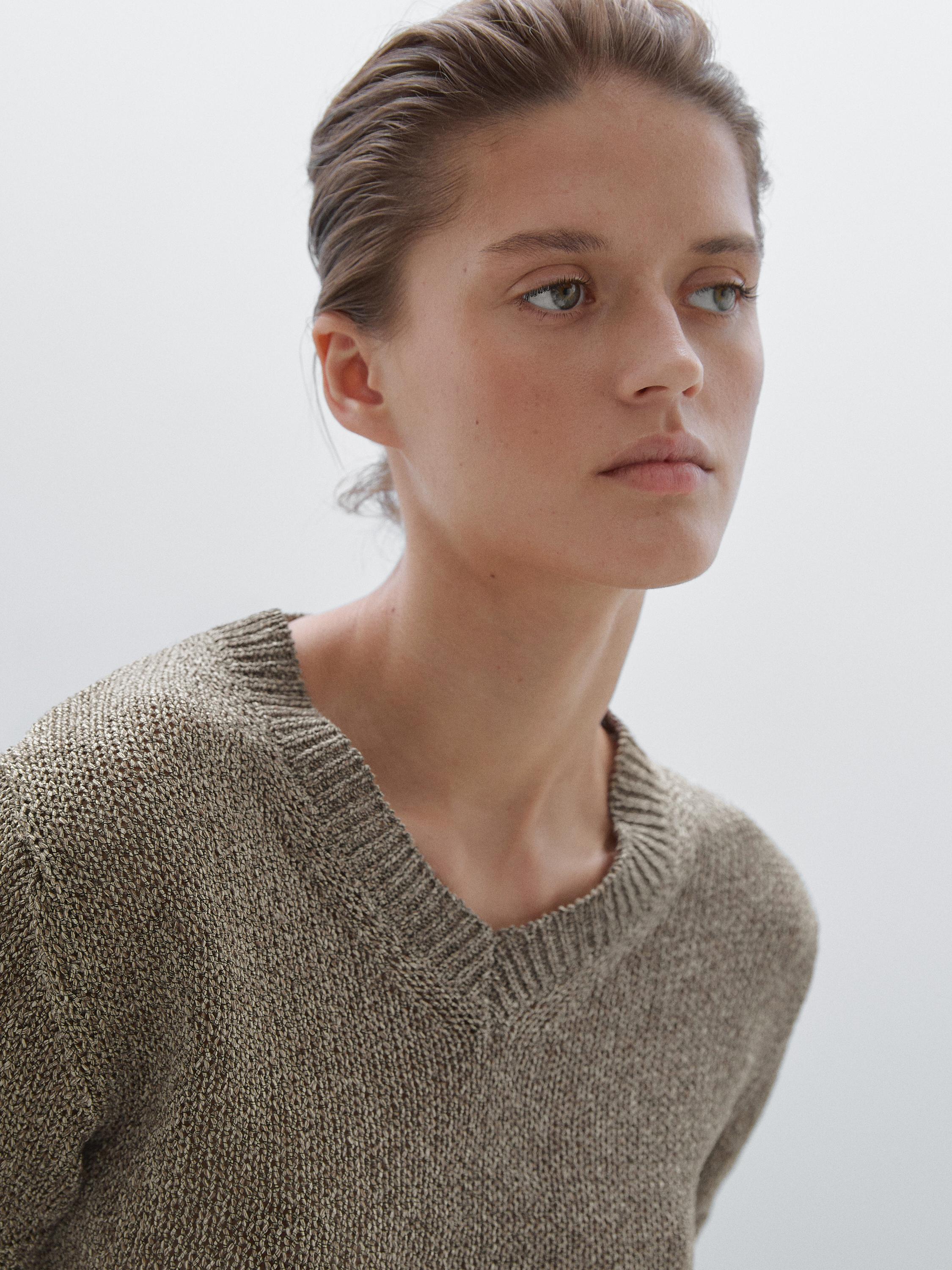 Pull en maille tissu fantaisie